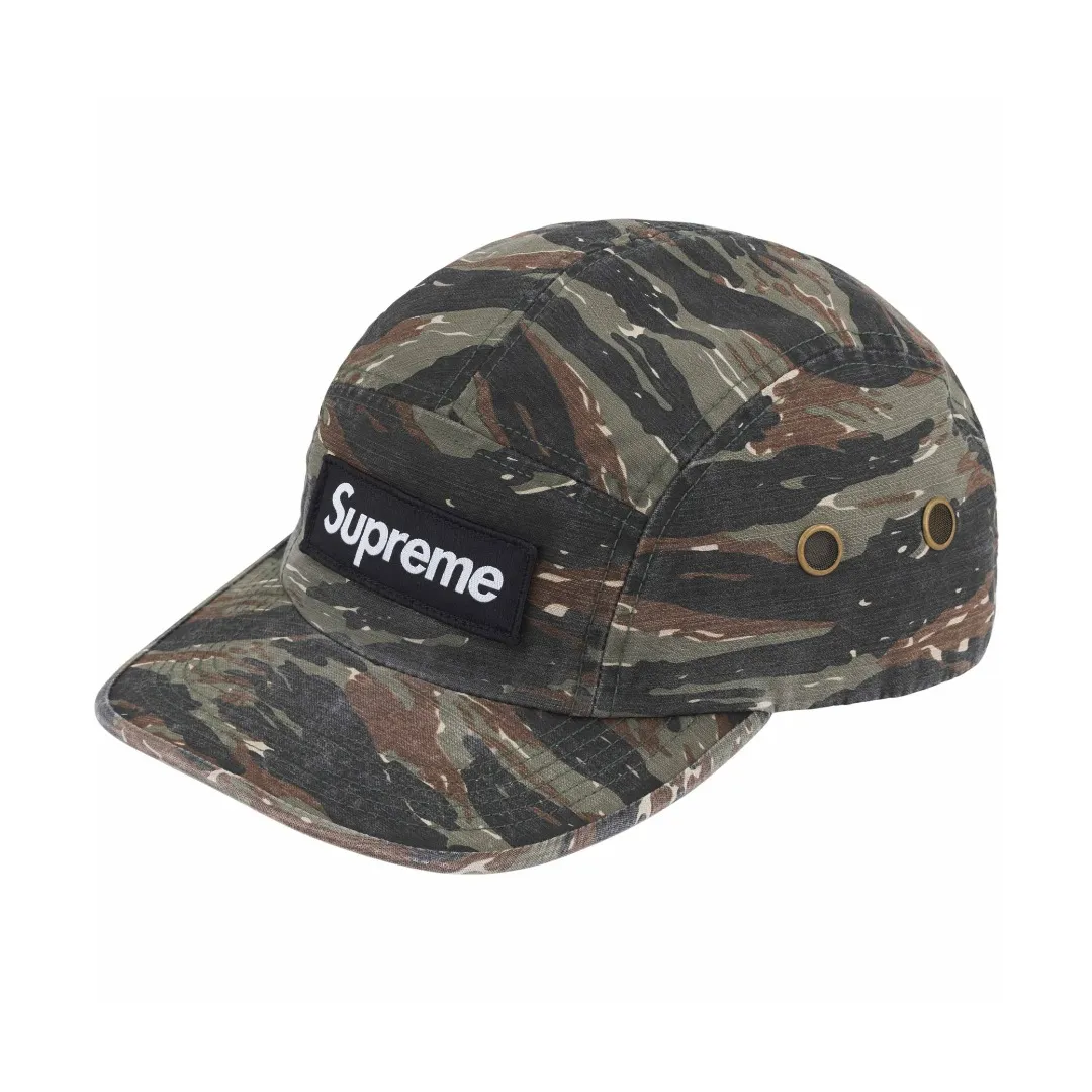 🅿️106 S178 Supreme 24ss MILITARY CAMP CAP Color: black green red camouflage green camouflage