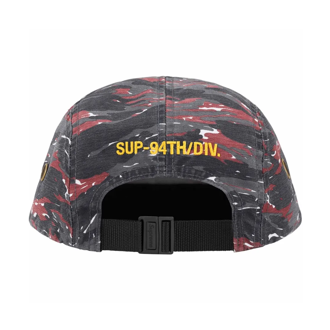 🅿️106 S178 Supreme 24ss MILITARY CAMP CAP Color: black green red camouflage green camouflage