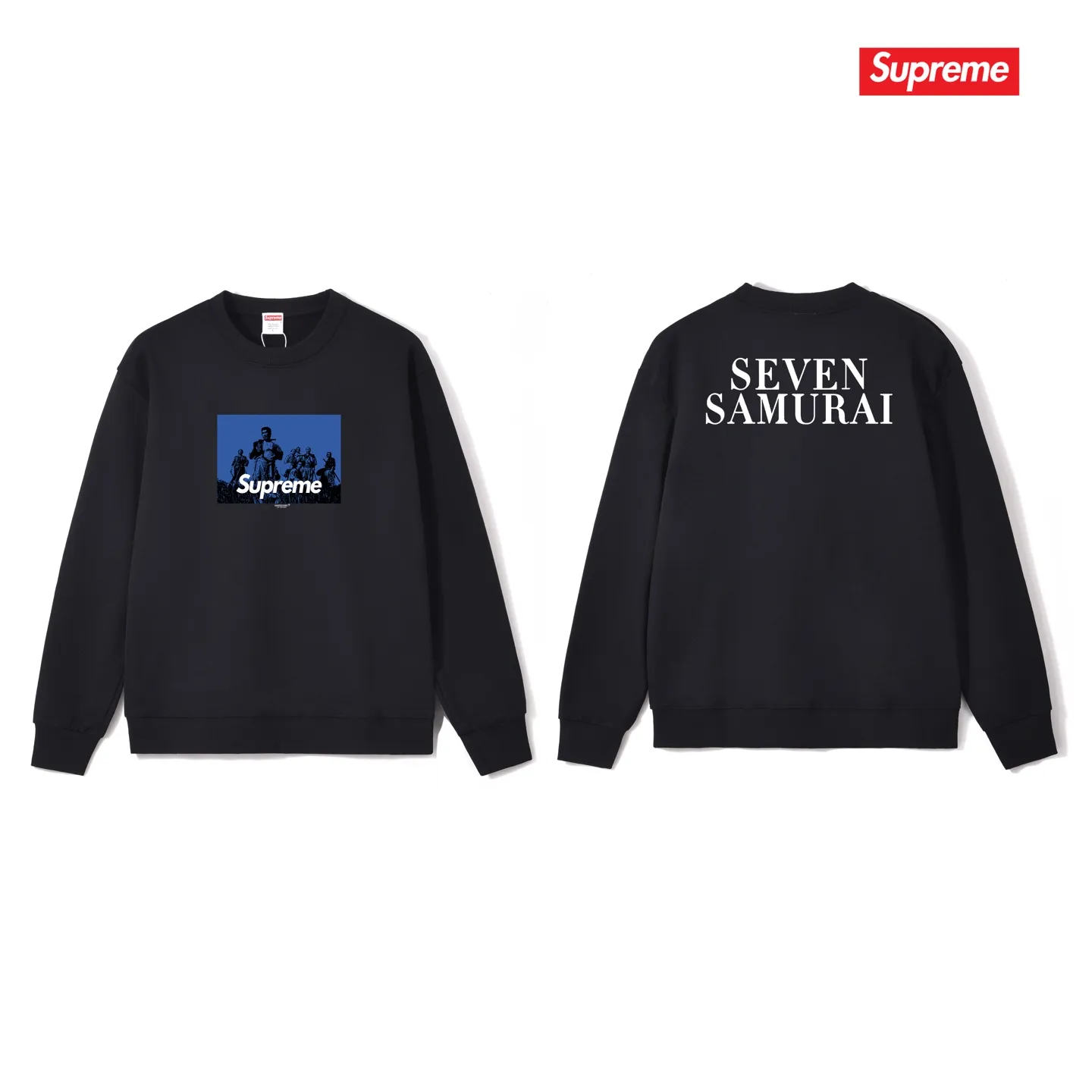 Style number S1212 #terry p150💰 plus velvet 160💰 25 new Sup undercover casual warrior print retro round neck sweatshirt Made of 400 grams of large terry (drop shoulder large version) fabric, soft texture and no pilling Imported environmentally friendly printing glue The pattern is bright and three-dimensional Quality 💥Same style for men and women The upper body is trendy Color: black white gray Size: S M L XL XXL