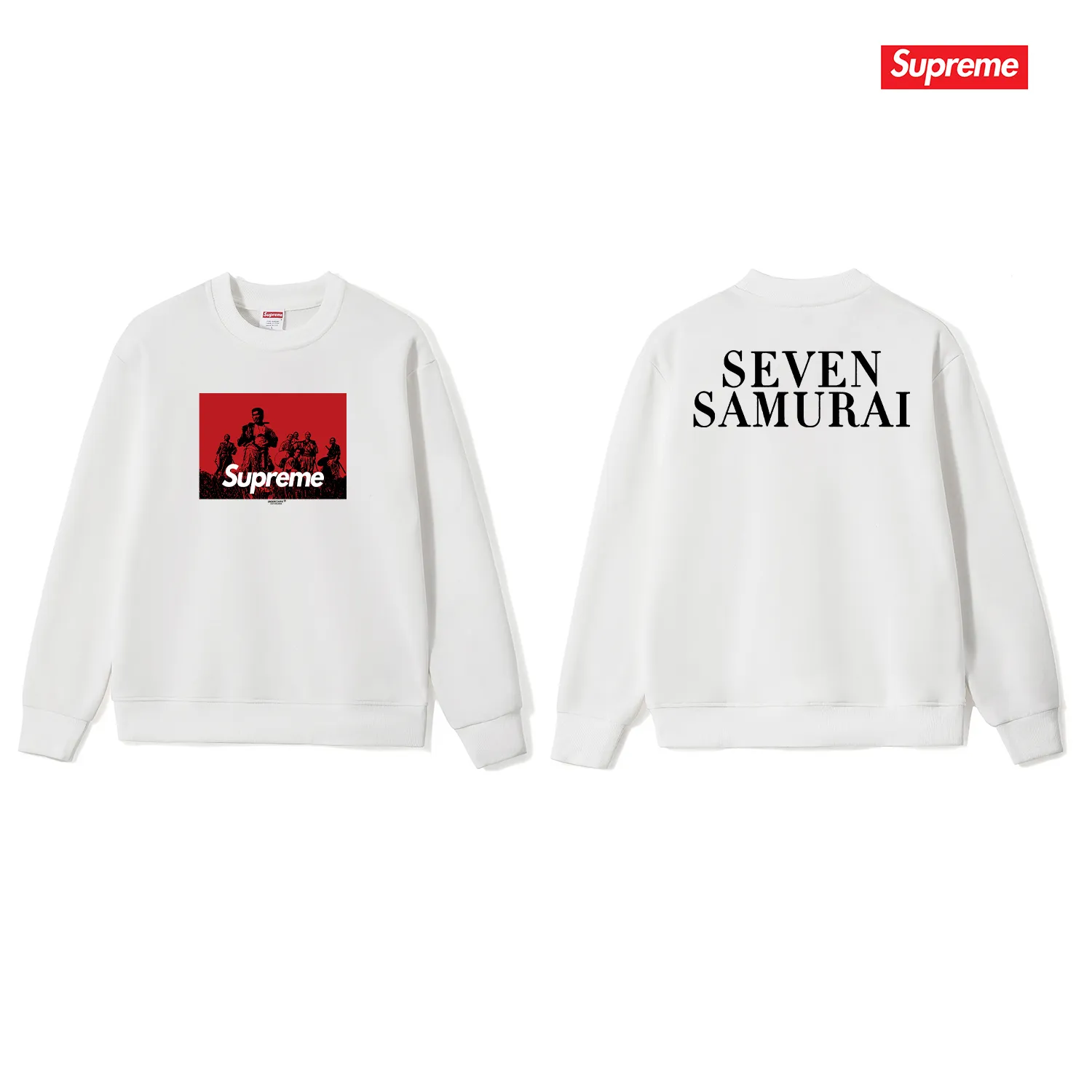Style number S1212 #terry p150💰 plus velvet 160💰 25 new Sup undercover casual warrior print retro round neck sweatshirt Made of 400 grams of large terry (drop shoulder large version) fabric, soft texture and no pilling Imported environmentally friendly printing glue The pattern is bright and three-dimensional Quality 💥Same style for men and women The upper body is trendy Color: black white gray Size: S M L XL XXL