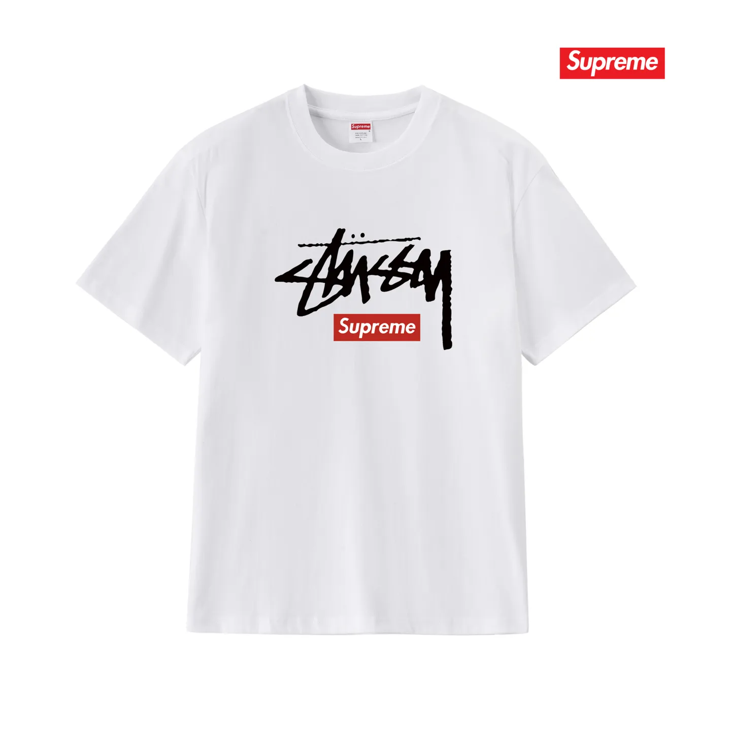 S236 P110💰 superme trendy T-shirt, summer wear, same style for men and women, loose fit, made of 260g combed cotton double yarn, all three standards from fabrics to accessories, ZP, imported Matsui Company slurry printing will never crack, the whole piece adopts three-needle five-thread technology (neckline-shoulder seam-sleeve seam double line, looks more three-dimensional and textured) consistent with the original version, classic version Feel free to compare zp. The whole piece adopts three-needle five-thread craftsmanship (neckline-shoulder seam-sleeve seam double thread, which looks more three-dimensional and textured). It has the same craftsmanship as the original original, classic version. Color: black, white, light gray, pink, navy. Size: S M L XL XXL