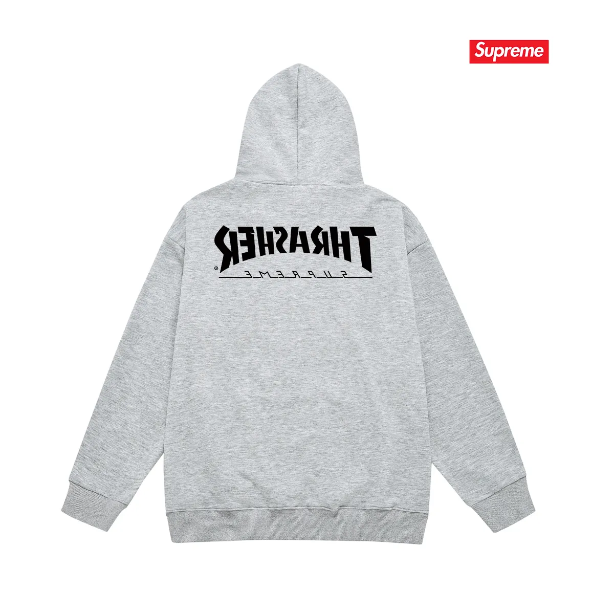 Style No. S2086 #terry P160💰 Velvet P170💰 Supreme Week 5 x Thrasher co-branded Game Tee hooded sweatshirt Made of 400g large terry 430g silver fox velvet (off-shoulder large version) fabric, soft and non-pilling, imported environmentally friendly printing glue, bright and three-dimensional pattern, quality 💥same style for men and women, the upper body is trendy Color: black white gray Size: S M L XL XXL