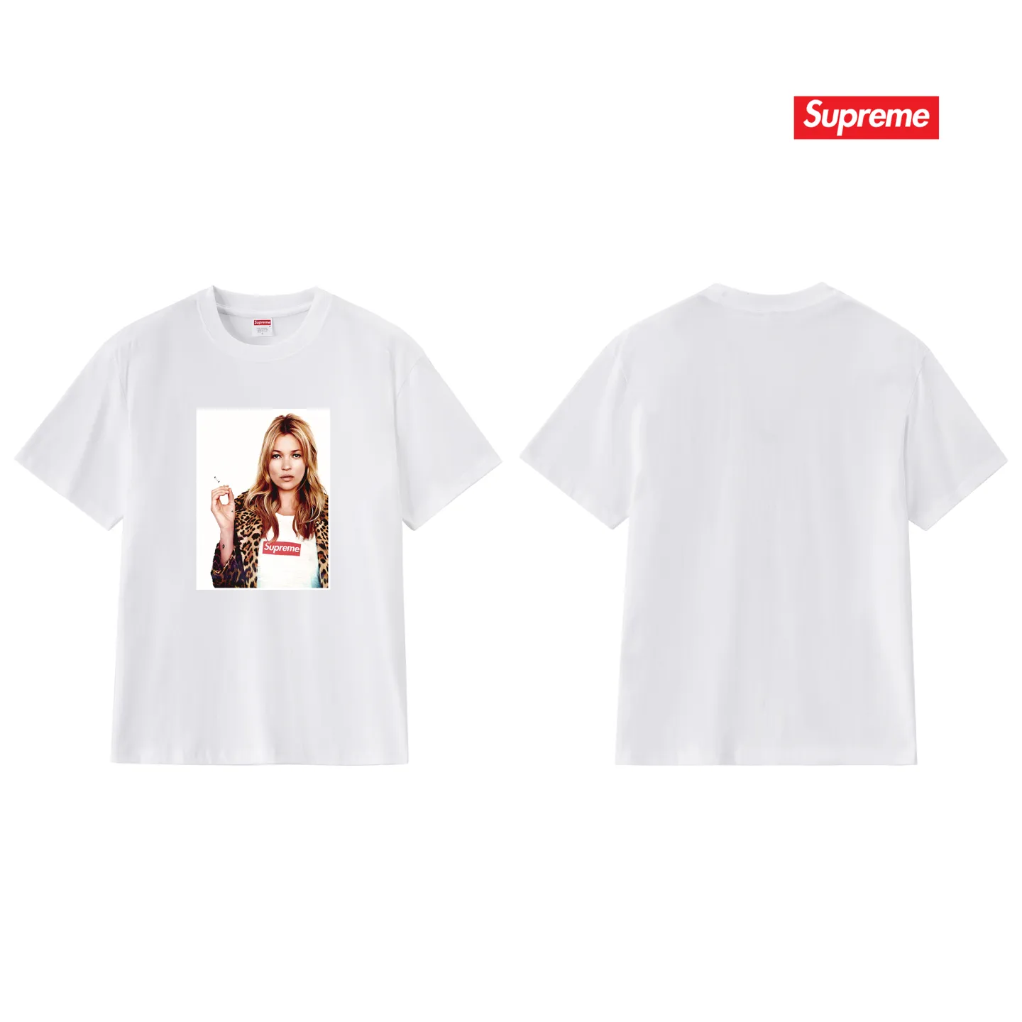 S190 P110💰 Supreme 12SS Kate Moss Photo Sticker Kate Character Sticker Loose version Made of 260 grams of combed cotton double yarn, all three standards from fabrics to accessories are in compliance with ZP Imported Matsui company's slurry printing will never crack The whole piece adopts three-needle five-thread technology (neckline-shoulder seam-sleeve seam double line, looks more three-dimensional and textured) The same process as the authentic original, classic version Feel free to compare zp. The whole piece adopts three-needle five-thread craftsmanship (neckline-shoulder seam-sleeve seam double thread, which looks more three-dimensional and textured). It has the same craftsmanship as the original original, classic version. Color: black, white, light gray, pink, navy. Size: S M L XL XXL