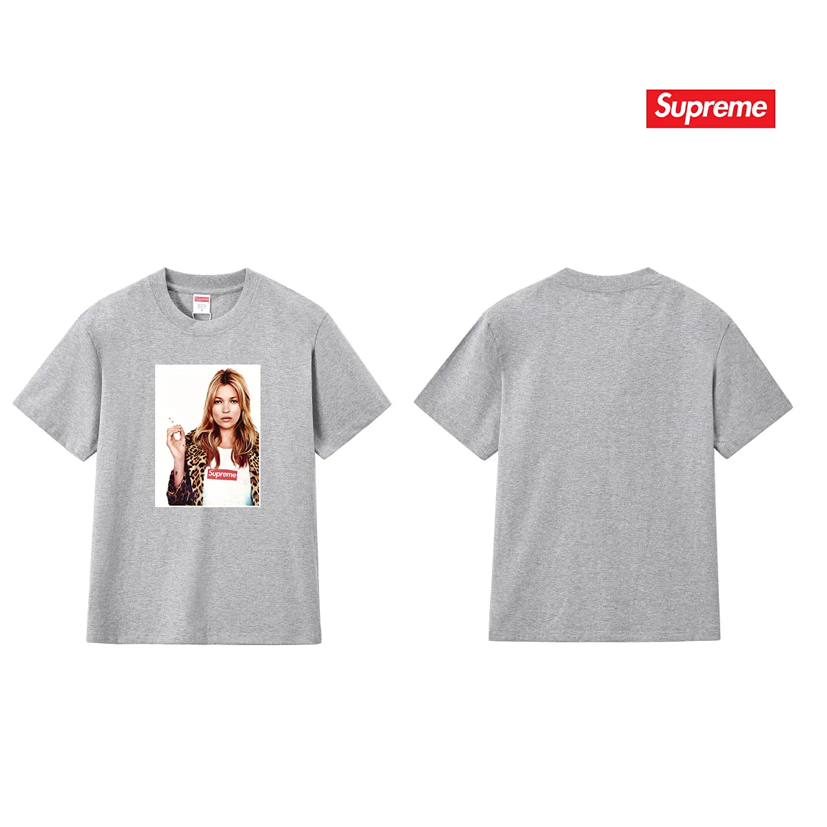 S190 P110💰 Supreme 12SS Kate Moss Photo Sticker Kate Character Sticker Loose version Made of 260 grams of combed cotton double yarn, all three standards from fabrics to accessories are in compliance with ZP Imported Matsui company's slurry printing will never crack The whole piece adopts three-needle five-thread technology (neckline-shoulder seam-sleeve seam double line, looks more three-dimensional and textured) The same process as the authentic original, classic version Feel free to compare zp. The whole piece adopts three-needle five-thread craftsmanship (neckline-shoulder seam-sleeve seam double thread, which looks more three-dimensional and textured). It has the same craftsmanship as the original original, classic version. Color: black, white, light gray, pink, navy. Size: S M L XL XXL