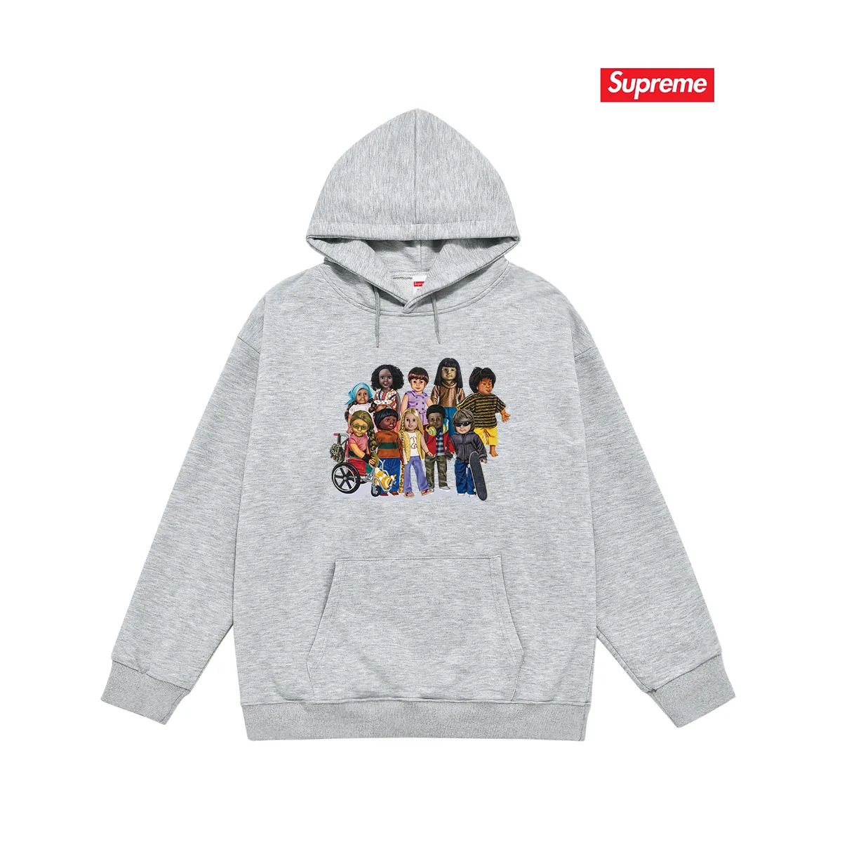 Style No. S2111 #terry P160💰 Velvet P170💰 SupremeSS23 spring and summer series Week1 CHILDREN TEE cartoon character print Balenciaga co-branded supreme printed hooded sweatshirt Made of 400g large terry 430g silver fox velvet (off-shoulder large version) fabric, soft texture and no pilling Imported environmentally friendly printing glue, bright and three-dimensional pattern, quality 💥Same style for men and women The upper body is fashionable Color: black white gray Size: S M L XL XXL