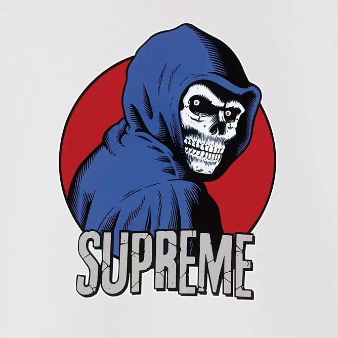 Style No. S1106 #terry p150💰 Velvet 160💰 Supreme SS23 Week1REAPERTEE Death print crew neck sweatshirt Made of 400g large terry (drop shoulder large version) fabric, soft texture and no pilling Imported environmentally friendly printing glue The pattern is bright and three-dimensional Quality 💥Male and female style The upper body is trendy Color: black white gray Size: S M L XL XXL