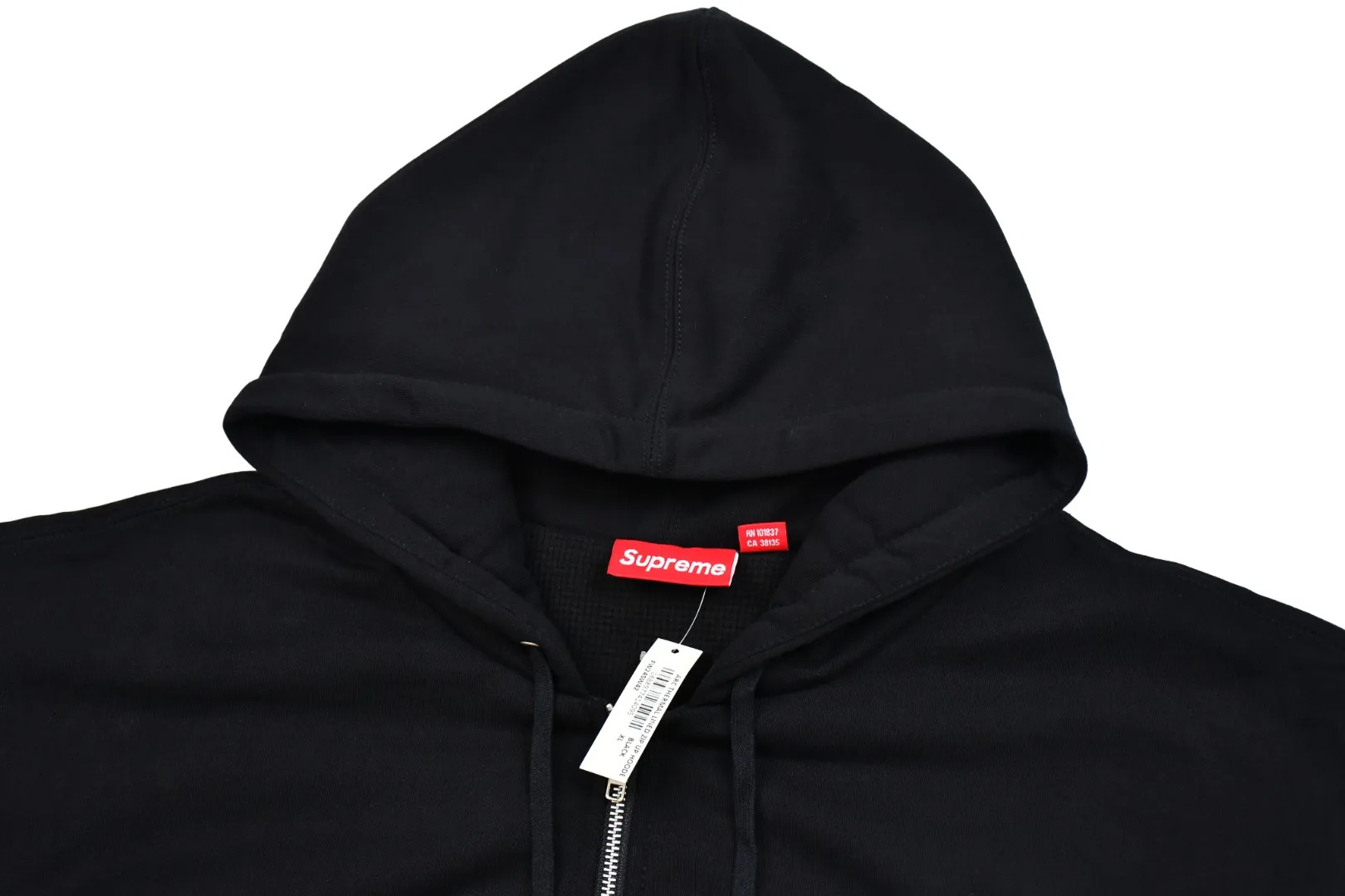 🅿️470 S298 top version SUPREME 24FW ARC THERMAL LINED ZIP UP HOODED heating waffle lining double layer hooded sweatshirt Color: Black Gray Red Royal Blue Size: S/M/L/XL