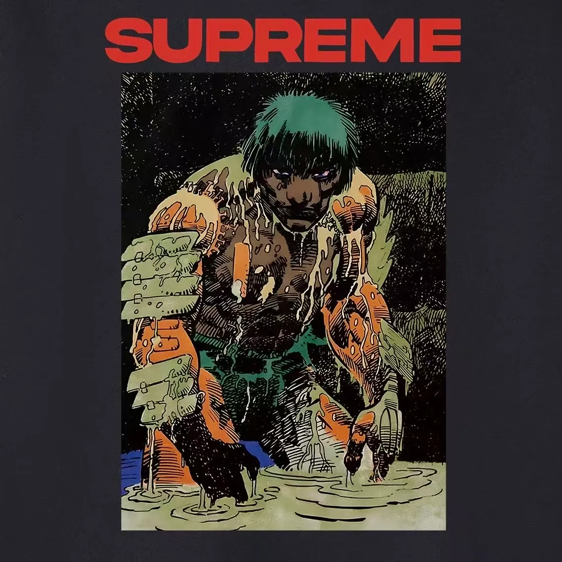 Style No. S2026 #terry P160💰 Velvet P170💰 Supreme SS23 Week9 RONIN TEE werewolf pattern printed hooded sweatshirt Made of 400g large terry 430g silver fox velvet (drop shoulder large version) fabric, soft texture and no pilling Imported environmentally friendly printing glue The pattern is bright and three-dimensional Quality 💥Same style for men and women The upper body is trendy Color: black white gray Size: S M L XL XXL