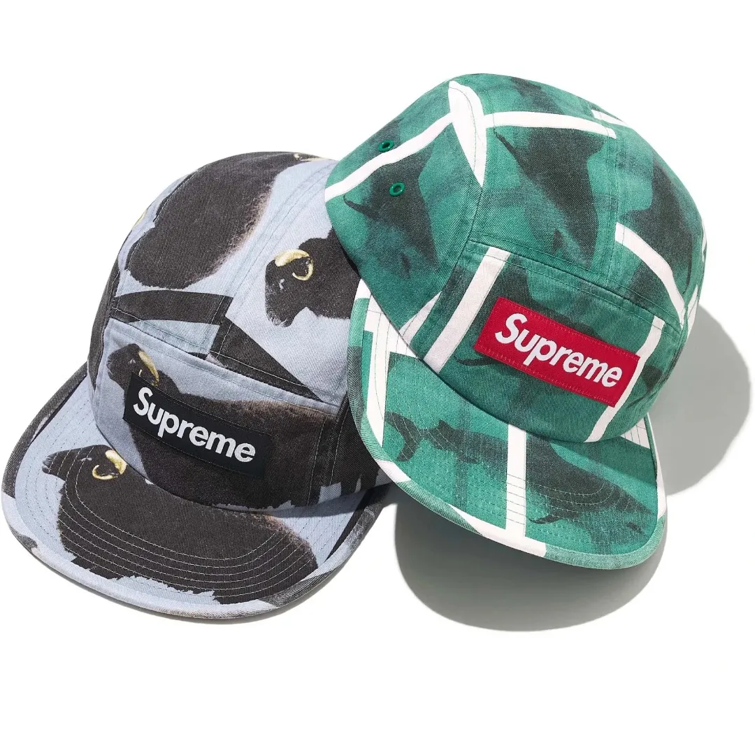 🅿️150 N052 Supreme Damien Hirst Camp Cap Artist Joint Animal Print Baseball Cap Black Green