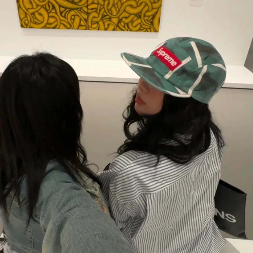 🅿️150 N052 Supreme Damien Hirst Camp Cap Artist Joint Animal Print Baseball Cap Black Green