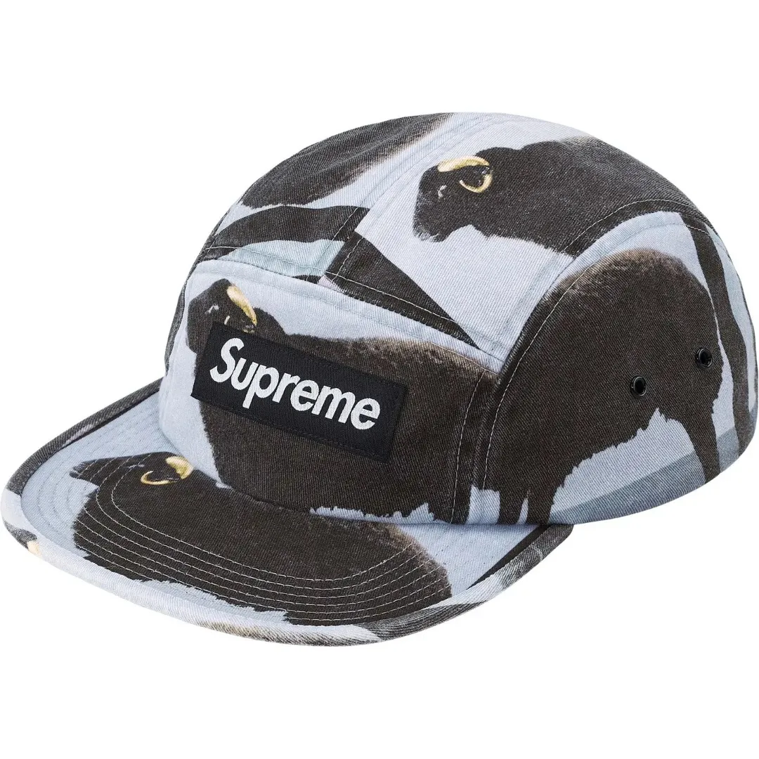 🅿️150 N052 Supreme Damien Hirst Camp Cap Artist Joint Animal Print Baseball Cap Black Green