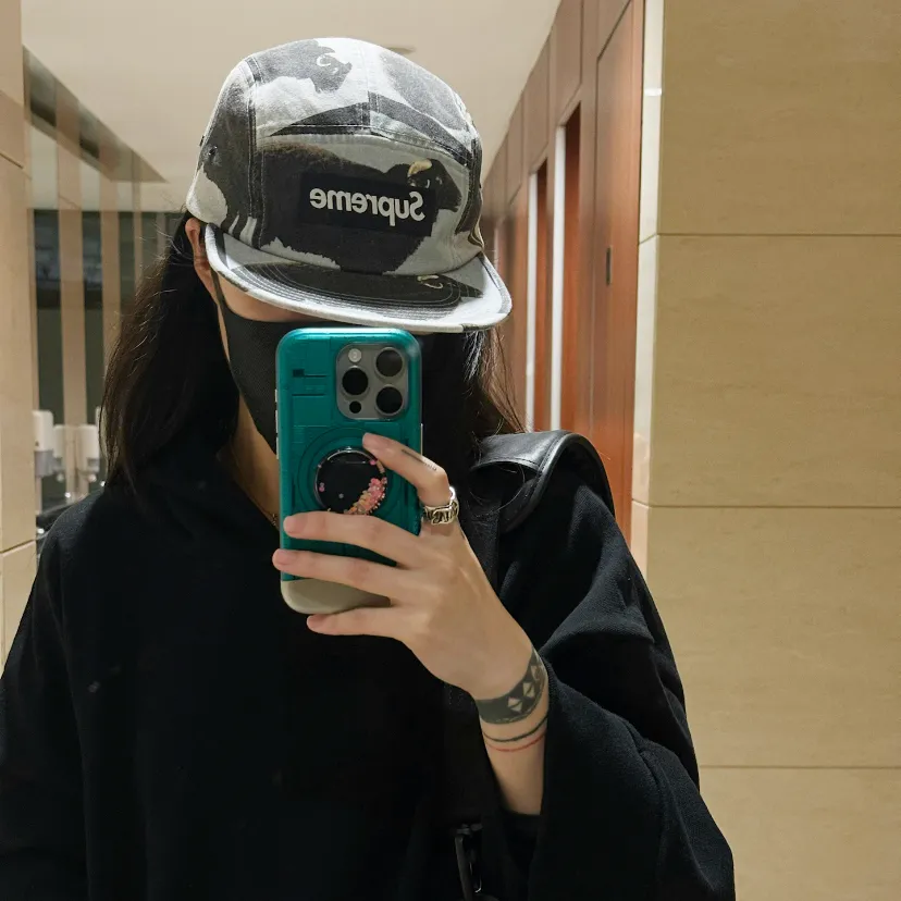 🅿️150 N052 Supreme Damien Hirst Camp Cap Artist Joint Animal Print Baseball Cap Black Green