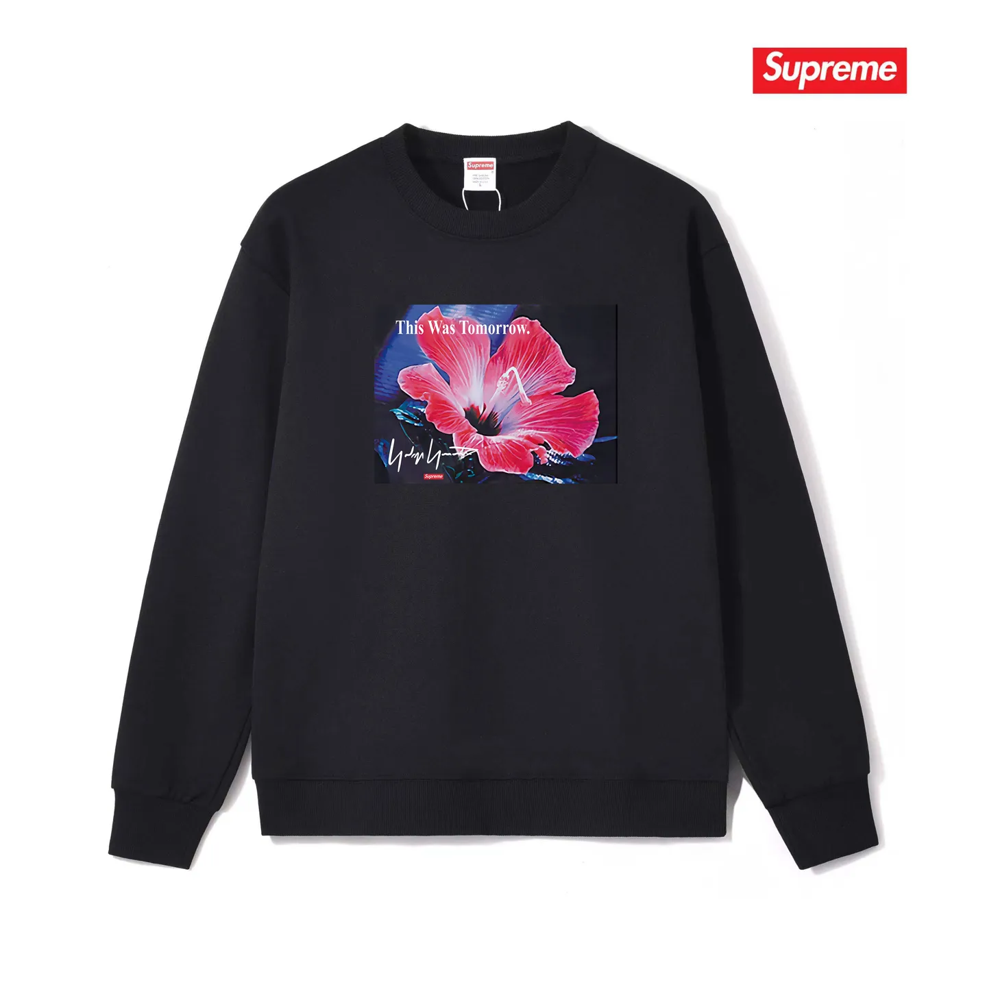 Style No. S1121 #terryp150💰Fleece 160💰Supreme Yamamoto Yohji co-branded floral print round neck sweatshirt Made of 400g large terry (drop shoulder large version) fabric, soft texture and no pilling Imported environmentally friendly printing glue The pattern is bright and three-dimensional Quality💥Same style for men and women The upper body is trendy Color: black white gray Size: S M L XL XXL