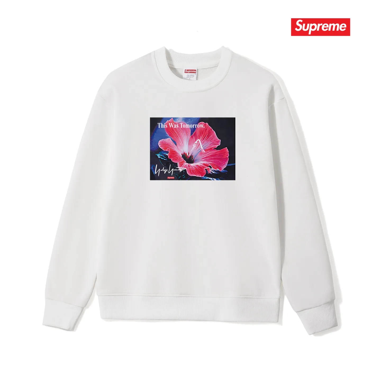 Style No. S1121 #terryp150💰Fleece 160💰Supreme Yamamoto Yohji co-branded floral print round neck sweatshirt Made of 400g large terry (drop shoulder large version) fabric, soft texture and no pilling Imported environmentally friendly printing glue The pattern is bright and three-dimensional Quality💥Same style for men and women The upper body is trendy Color: black white gray Size: S M L XL XXL