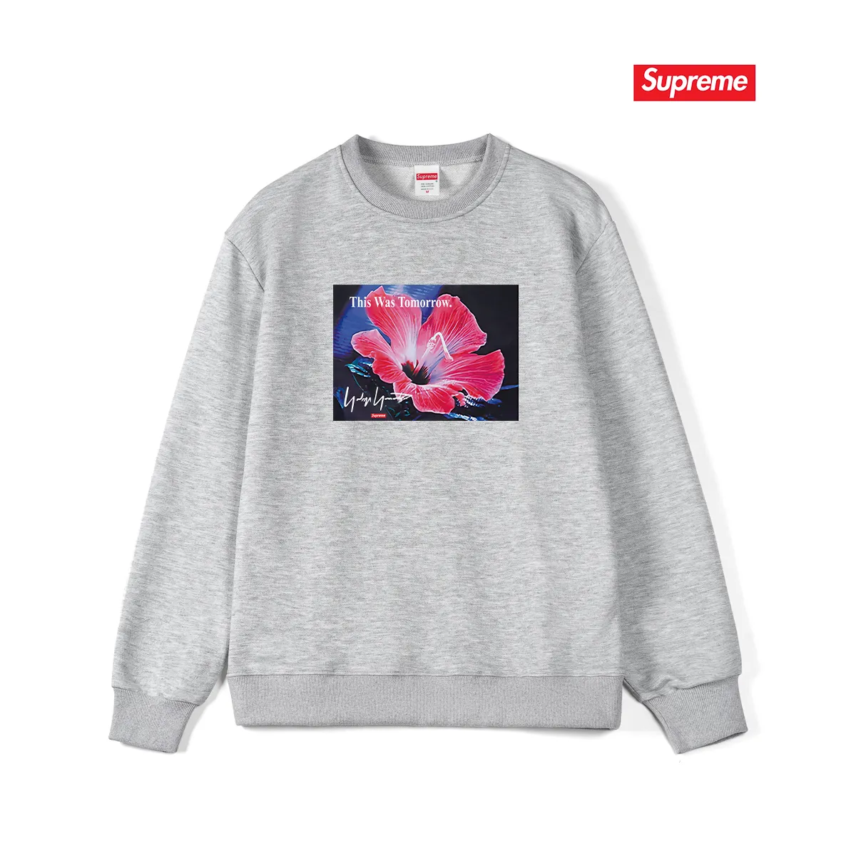 Style No. S1121 #terryp150💰Fleece 160💰Supreme Yamamoto Yohji co-branded floral print round neck sweatshirt Made of 400g large terry (drop shoulder large version) fabric, soft texture and no pilling Imported environmentally friendly printing glue The pattern is bright and three-dimensional Quality💥Same style for men and women The upper body is trendy Color: black white gray Size: S M L XL XXL