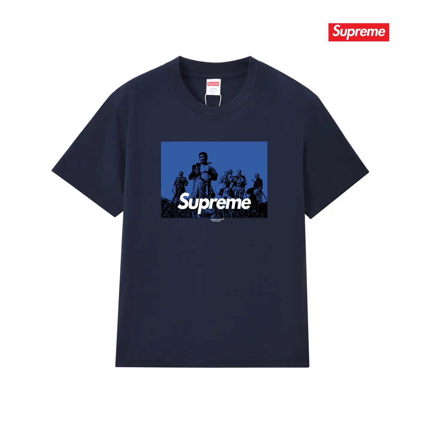 S212 P110💰 25 new Sup undercover casual samurai print retro round neck short-sleeved pure cotton unisex T-shirt. Loose and loose fit. Made of 260g combed cotton double yarn. From fabric to accessories, all three standards are complete and follow ZP. Imported Matsui company slurry printing will never crack. The whole piece adopts three-needle five-thread process. The neckline-shoulder seam-sleeve seam is double-lined, which looks more three-dimensional and textured. The same process as the original version, classic version Feel free to compare zp. The whole piece adopts three-needle five-thread craftsmanship (neckline-shoulder seam-sleeve seam double thread, which looks more three-dimensional and textured). It has the same craftsmanship as the original original, classic version. Color: black, white, light gray, pink, navy. Size: S M L XL XXL