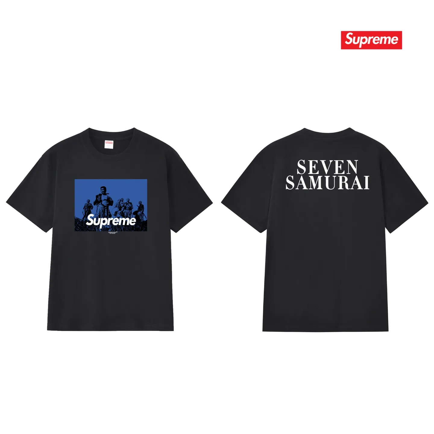 S212 P110💰 25 new Sup undercover casual samurai print retro round neck short-sleeved pure cotton unisex T-shirt. Loose and loose fit. Made of 260g combed cotton double yarn. From fabric to accessories, all three standards are complete and follow ZP. Imported Matsui company slurry printing will never crack. The whole piece adopts three-needle five-thread process. The neckline-shoulder seam-sleeve seam is double-lined, which looks more three-dimensional and textured. The same process as the original version, classic version Feel free to compare zp. The whole piece adopts three-needle five-thread craftsmanship (neckline-shoulder seam-sleeve seam double thread, which looks more three-dimensional and textured). It has the same craftsmanship as the original original, classic version. Color: black, white, light gray, pink, navy. Size: S M L XL XXL