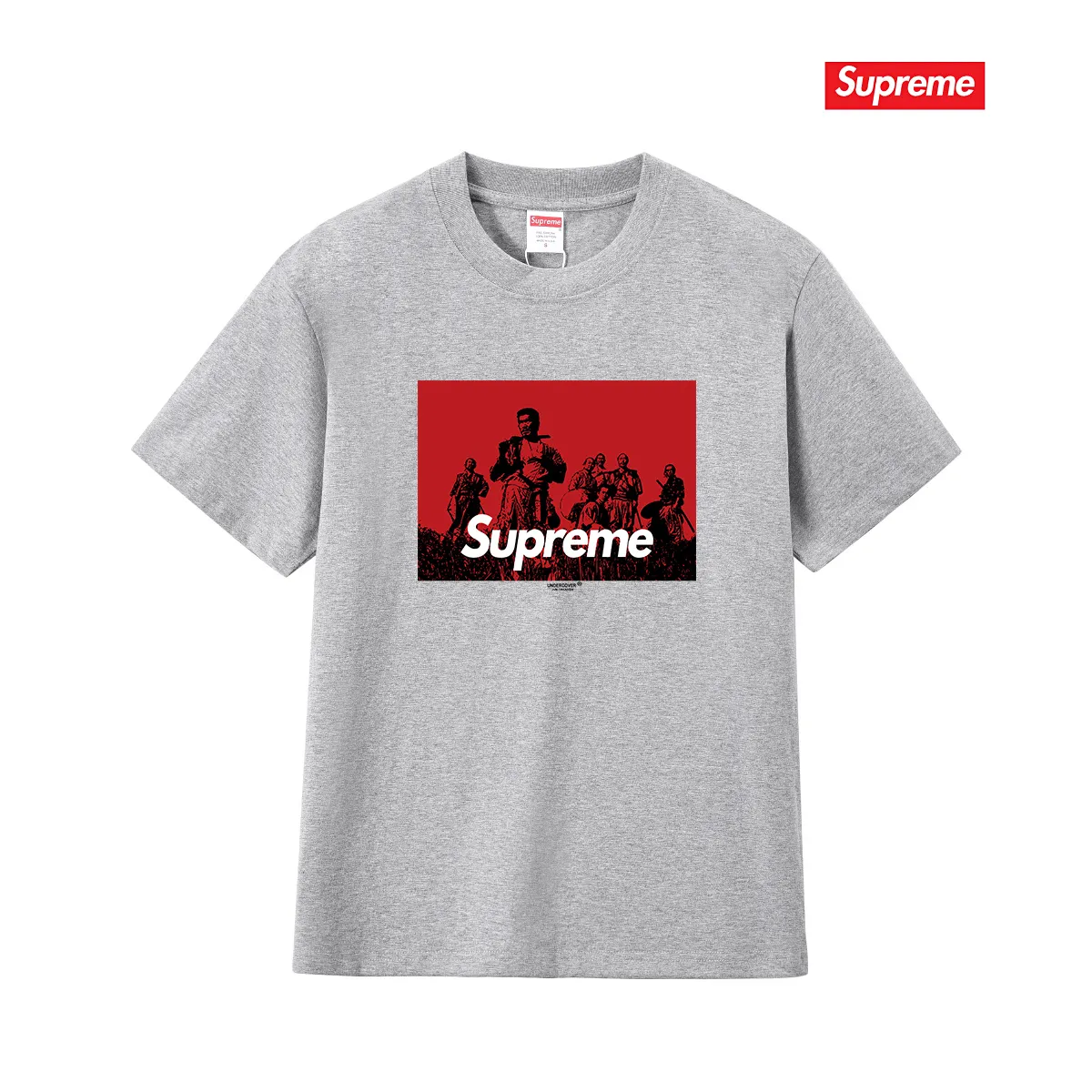 S212 P110💰 25 new Sup undercover casual samurai print retro round neck short-sleeved pure cotton unisex T-shirt. Loose and loose fit. Made of 260g combed cotton double yarn. From fabric to accessories, all three standards are complete and follow ZP. Imported Matsui company slurry printing will never crack. The whole piece adopts three-needle five-thread process. The neckline-shoulder seam-sleeve seam is double-lined, which looks more three-dimensional and textured. The same process as the original version, classic version Feel free to compare zp. The whole piece adopts three-needle five-thread craftsmanship (neckline-shoulder seam-sleeve seam double thread, which looks more three-dimensional and textured). It has the same craftsmanship as the original original, classic version. Color: black, white, light gray, pink, navy. Size: S M L XL XXL