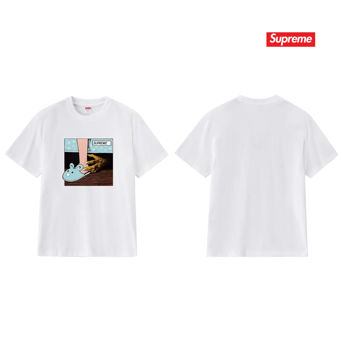 S202 P110💰 Summer sup European and American trendy brand new men and women couple T-shirt pattern casual co-branded pure cotton print short-sleeved loose and loose version. Made of 260g combed cotton double yarn. From fabric to accessories, all three standards are complete and follow ZP. Imported Matsui company slurry printing will never crack. The whole piece adopts three-needle five-thread process. The neckline-shoulder seam-sleeve seam is double-lined, which looks more three-dimensional and textured.) The same process as the original version, classic version Feel free to compare zp. The whole piece adopts three-needle five-thread craftsmanship (neckline-shoulder seam-sleeve seam double thread, which looks more three-dimensional and textured). It has the same craftsmanship as the original original, classic version. Color: black, white, light gray, pink, navy. Size: S M L XL XXL