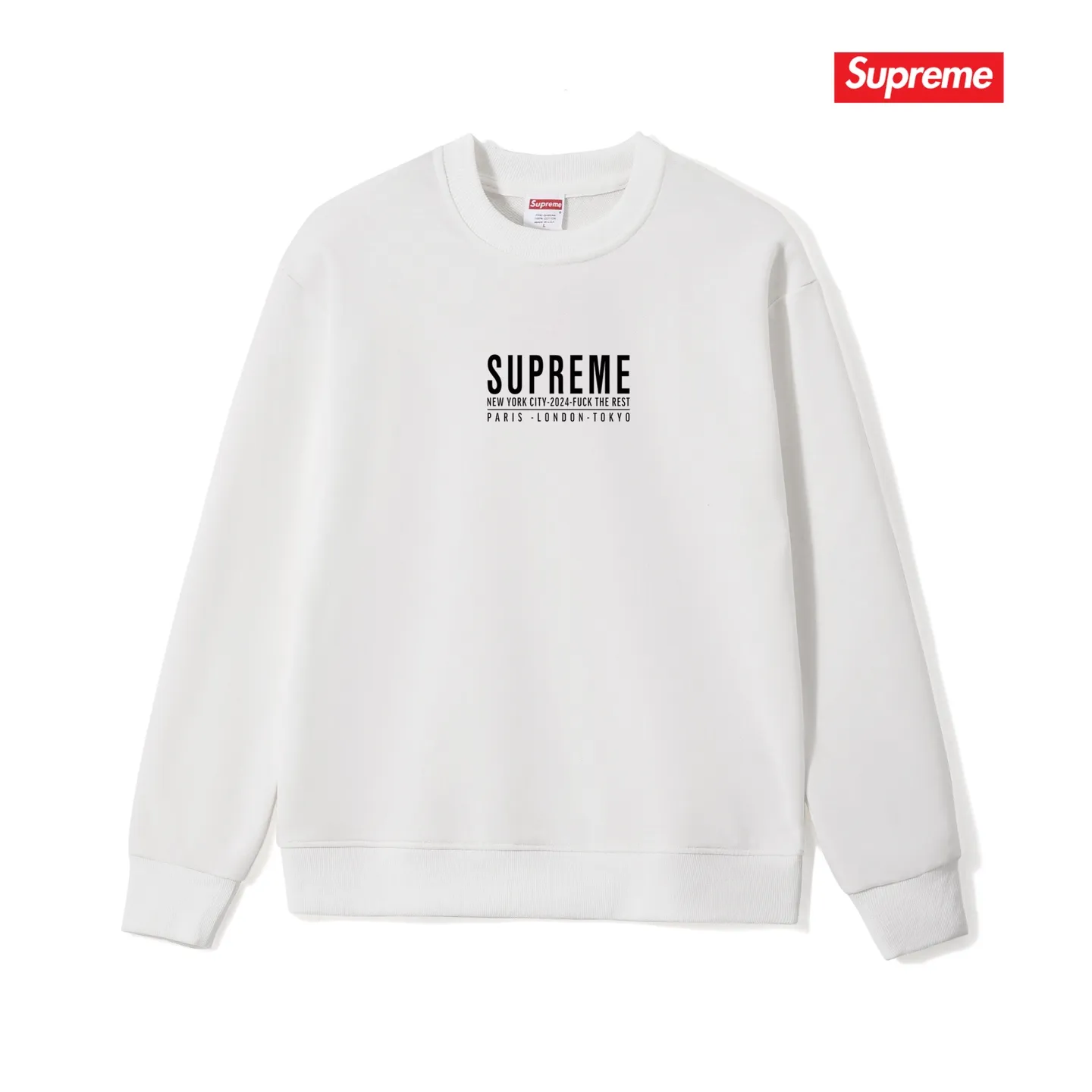 Style No. S1152 #terryp150💰 Velvet 160💰 Sup SS24 Summer T-shirt with logo letter printing on the chest. Round neck sweatshirt. Made of 400g large terry (large version with dropped shoulders) fabric. The texture is soft and non-pilling. Imported environmentally friendly printing glue. The pattern is bright and three-dimensional. Quality💥Same style for men and women. The upper body is trendy. Color: black white gray Size: S M L XL XXL