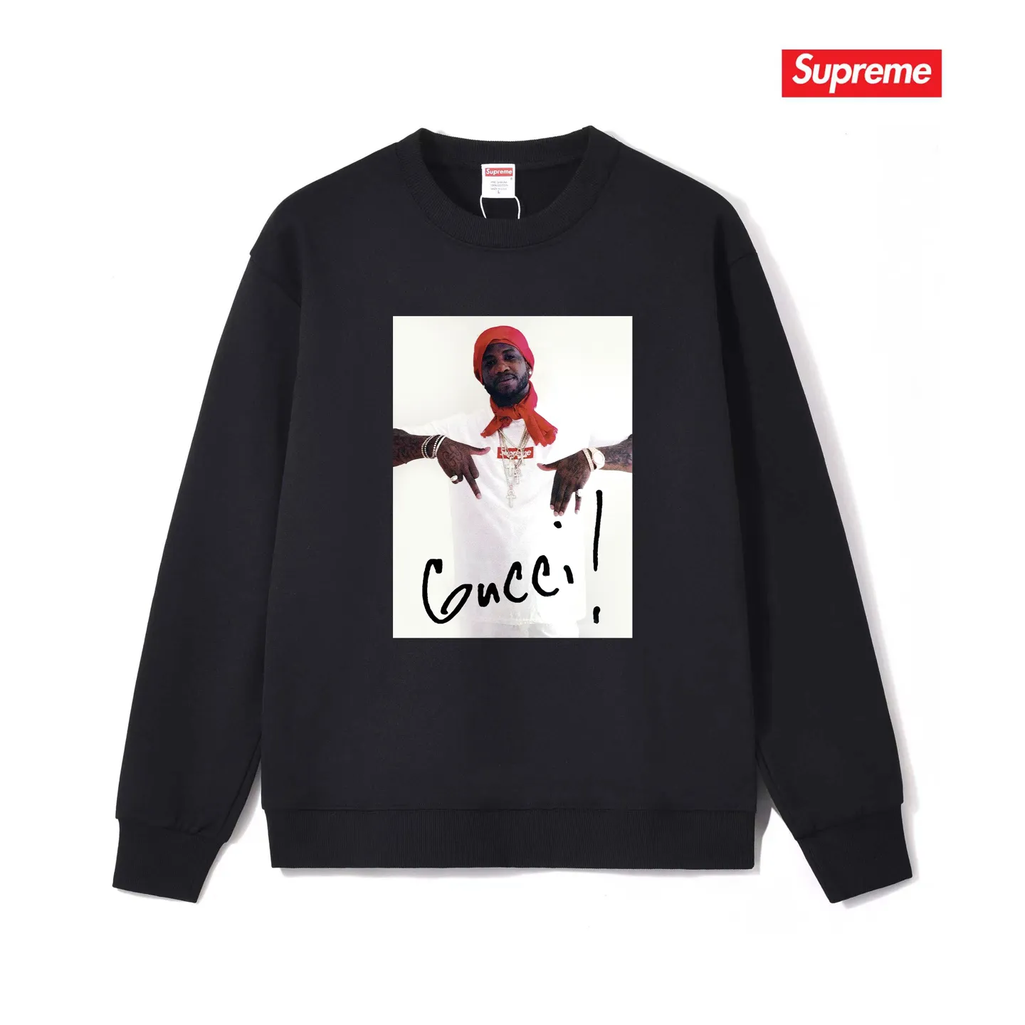 Style No. S1199 #terry p150💰 Velvet 160💰 SUP FW16 Kuci Mane Tee White character round neck sweatshirt Made of 400g large terry (drop shoulder large version) fabric, soft texture and no pilling Imported environmentally friendly printing glue The pattern is bright and three-dimensional Quality 💥Same style for men and women The upper body is trendy Color: black white gray Size: S M L XL XXL