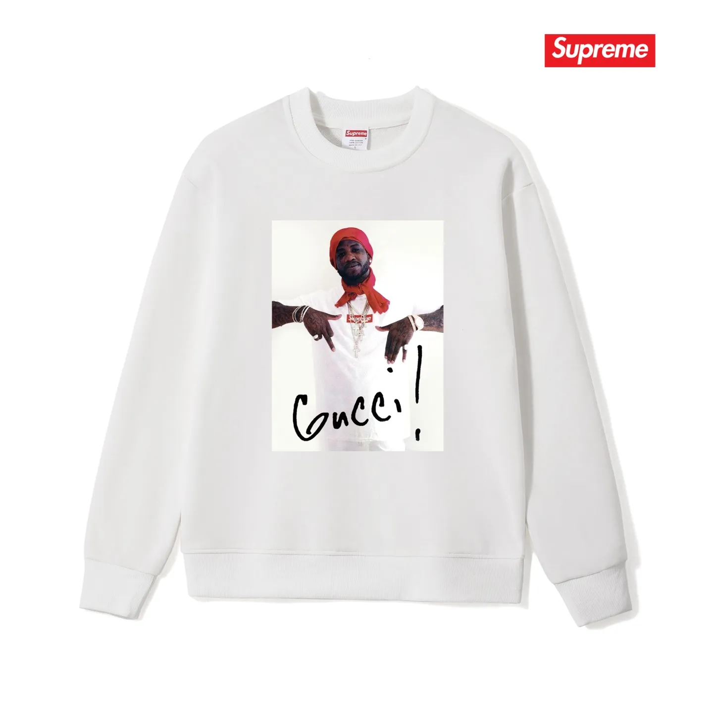 Style No. S1199 #terry p150💰 Velvet 160💰 SUP FW16 Kuci Mane Tee White character round neck sweatshirt Made of 400g large terry (drop shoulder large version) fabric, soft texture and no pilling Imported environmentally friendly printing glue The pattern is bright and three-dimensional Quality 💥Same style for men and women The upper body is trendy Color: black white gray Size: S M L XL XXL