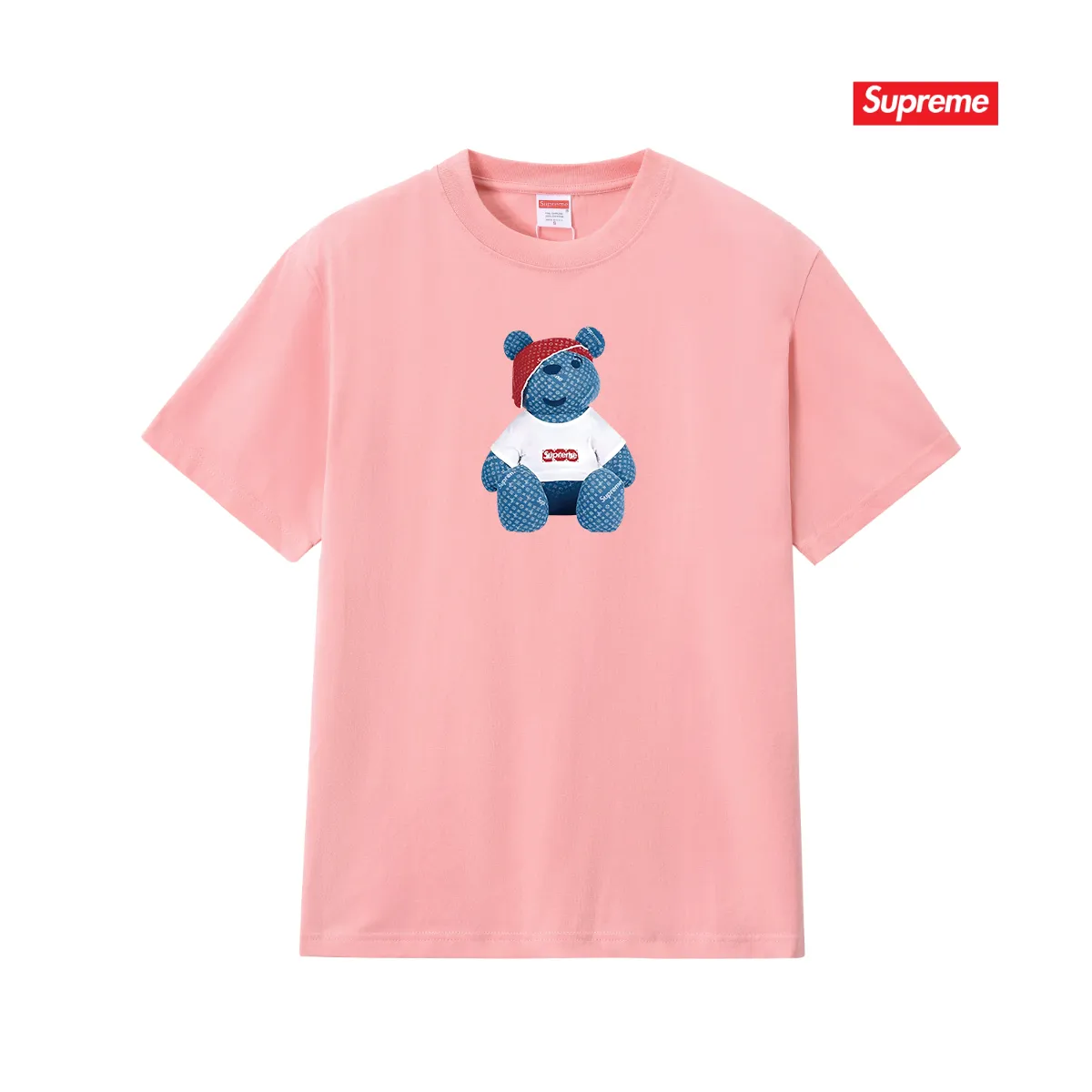 S197 P110💰 upreme new trendy short-sleeved colorful letters cupid catwoman catwoman saxophone clown smoke T-shirt. Loose fit. Made of 260g combed cotton double yarn. From fabric to accessories, all three standards are complete and ZP. The slurry printing imported from Matsui company will never crack. The whole piece adopts three-needle five-thread process. The neckline-shoulder seam-sleeve seam is double-lined, which looks more three-dimensional and textured. The same process as the original version, classic version. Feel free to compare zp. The whole piece adopts three-needle five-thread craftsmanship (neckline-shoulder seam-sleeve seam double thread, which looks more three-dimensional and textured). It has the same craftsmanship as the original original, classic version. Color: black, white, light gray, pink, navy. Size: S M L XL XXL