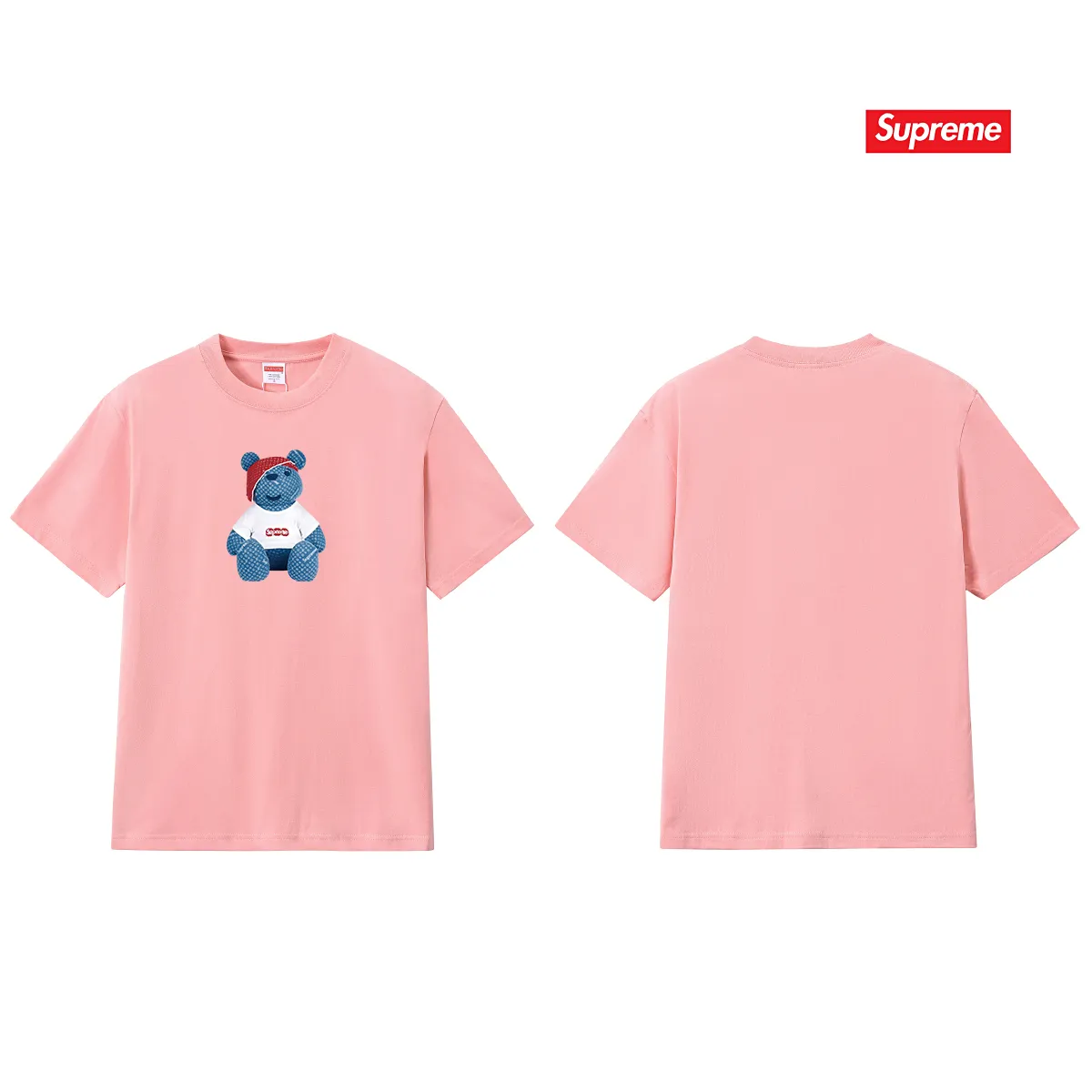 S197 P110💰 upreme new trendy short-sleeved colorful letters cupid catwoman catwoman saxophone clown smoke T-shirt. Loose fit. Made of 260g combed cotton double yarn. From fabric to accessories, all three standards are complete and ZP. The slurry printing imported from Matsui company will never crack. The whole piece adopts three-needle five-thread process. The neckline-shoulder seam-sleeve seam is double-lined, which looks more three-dimensional and textured. The same process as the original version, classic version. Feel free to compare zp. The whole piece adopts three-needle five-thread craftsmanship (neckline-shoulder seam-sleeve seam double thread, which looks more three-dimensional and textured). It has the same craftsmanship as the original original, classic version. Color: black, white, light gray, pink, navy. Size: S M L XL XXL