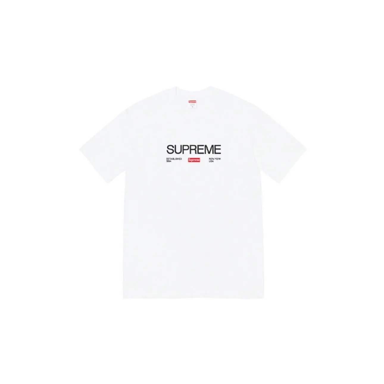 #S75 P110💰 Supreme Week 1 Est. 1994 Tee letter printed straight round neck pullover short-sleeved T-shirt. The same style for men and women is made of 260g combed cotton double yarn. From fabrics to accessories, all three standards are complete and ZP. Imported Matsui company's slurry printing will never crack. The whole piece is made of three-needle five-thread technology. The neckline-shoulder seam-sleeve seam is double-lined, which looks more three-dimensional and textured) and the original version has the same craftsmanship and classic version. Feel free to compare zp. The whole piece is made using three-needle five-thread craftsmanship. The neckline-shoulder seam-sleeve seam is double-threaded, which looks more three-dimensional and textured.) It has the same craftsmanship as the original original, classic version. Color: black and white. Size: S M L XL XXL.