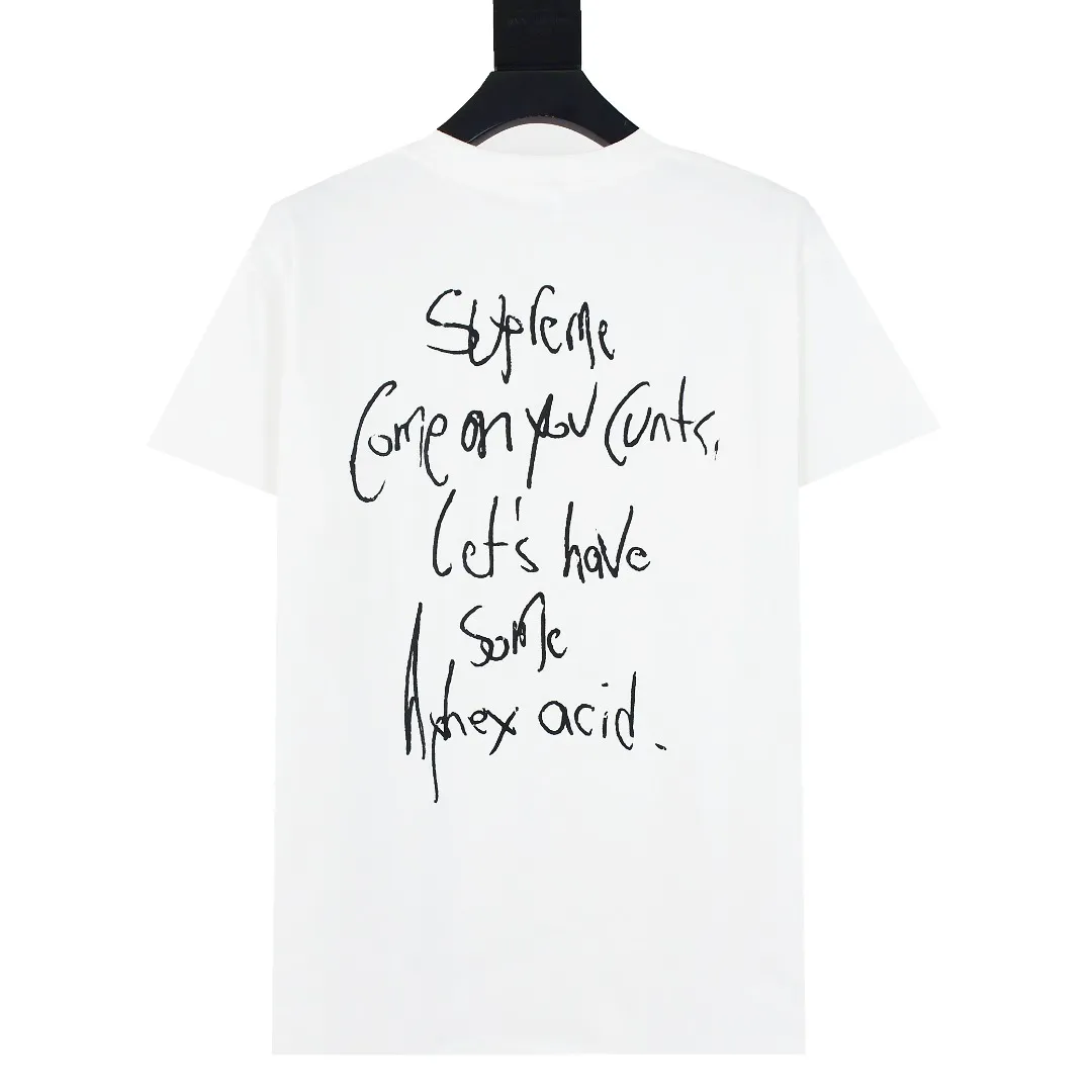 🅿️140 S191 top version Supreme 25ss Aphex Twin Windowlicker Tee bikini singer portrait alien printed short-sleeved T-shirt. Refuse to look at pictures to make goods. Refuse to compare wrong versions. Use cylindrical seamless technology (original technology, there are no stitched bones on the side of the clothes, key points of identification) The fabrics are all custom-woven and dyed, 280g weight, 100% cotton, cylindrical fabric. Cylindrical fabric is a knitted fabric woven with a cylinder loom. The needles are distributed in a cylindrical shape on the fuselage. The gray fabric is a large cylinder, which needs to be opened and shaped before it can be used further. There are no slits on the side of the clothes, so there is no washing label on the side of ordinary short-sleeves. There is only one collar label behind the neck. The printing uses heat-setting ink printing imported from Belgium (different from conventional heat transfer printing on the market), also known as plastic ink, or self-adhesive ink. Its ingredients: mainly composed of polyvinyl chloride (PVC) and phthalates, including PVC, phthalates, and color fixing agents. , stabilizer, and thickener are mixed to form thermoset ink, which is not the digital direct printing marketed on the market. The printing texture of thermoset ink cannot be achieved by digital direct printing. The new triple collar label has a watermark anti-counterfeiting effect, a real anti-counterfeiting layer, and has a high probability of passing the approved version. The original packaging picture has a high probability of passing Size：S-XL