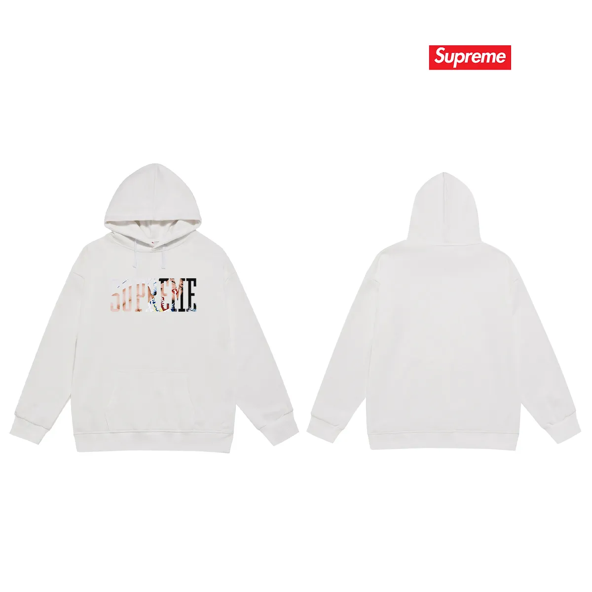 Style No. S2088 #terry P160💰 Velvet P170💰 Supreme FW24 WEEK1 Tera Patrick Tee Classic cotton printed hooded sweatshirt Made of 400g large terry 430g silver fox velvet (drop shoulder large version) fabric, soft texture and no pilling Imported environmentally friendly printing glue The pattern is bright and three-dimensional Quality 💥Same style for men and women The upper body is trendy Color: black white Gray Size: S M L XL XXL