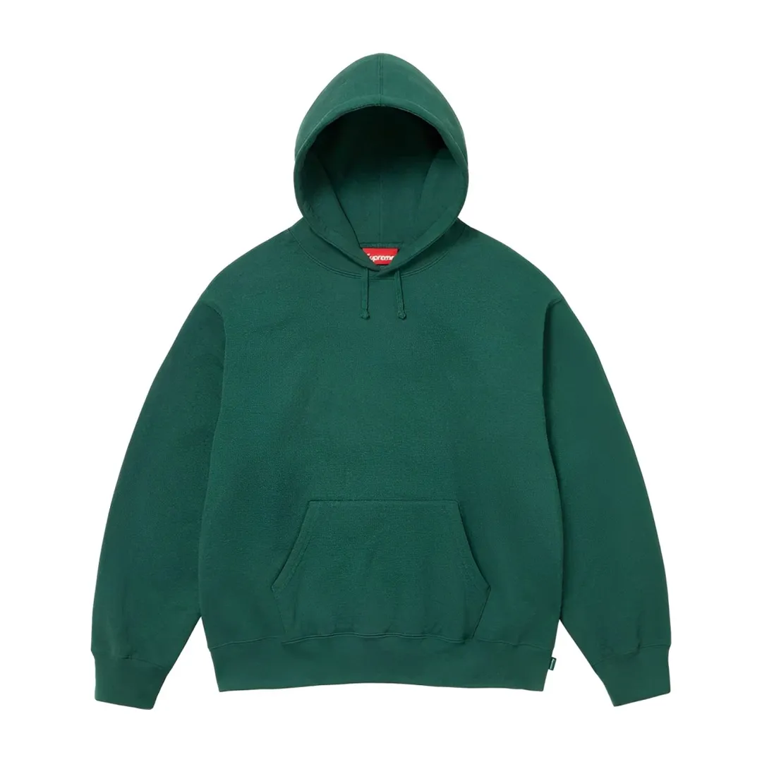 🅿️330 S227 top version Supreme 22FW Satin Appliqué Hooded Sweatshirt with patch embroidery LOGO on the back. For those of us who focus on the top Supreme, this sweatshirt is naturally available. ZP purchase and pattern making operation 1. Fabric: ZP test, custom weaving and dyeing, pure cotton 460G fleece main fabric 2. Technology: Large area embroidered letters on the back Imported Behringer embroidery machine work, exquisite and perfect presentation 3. Hem and cuffs: both use 520G non-elastic threads (low-end products use elastic threads to cause the hem and cuffs to appear wavy) 4. Customized ZP main label/wash water label/tag/packaging bag (equipped with an extra-large thickened handbag) Color: black and white/black/grey/royal blue/red/green/brown Size: S~XL
