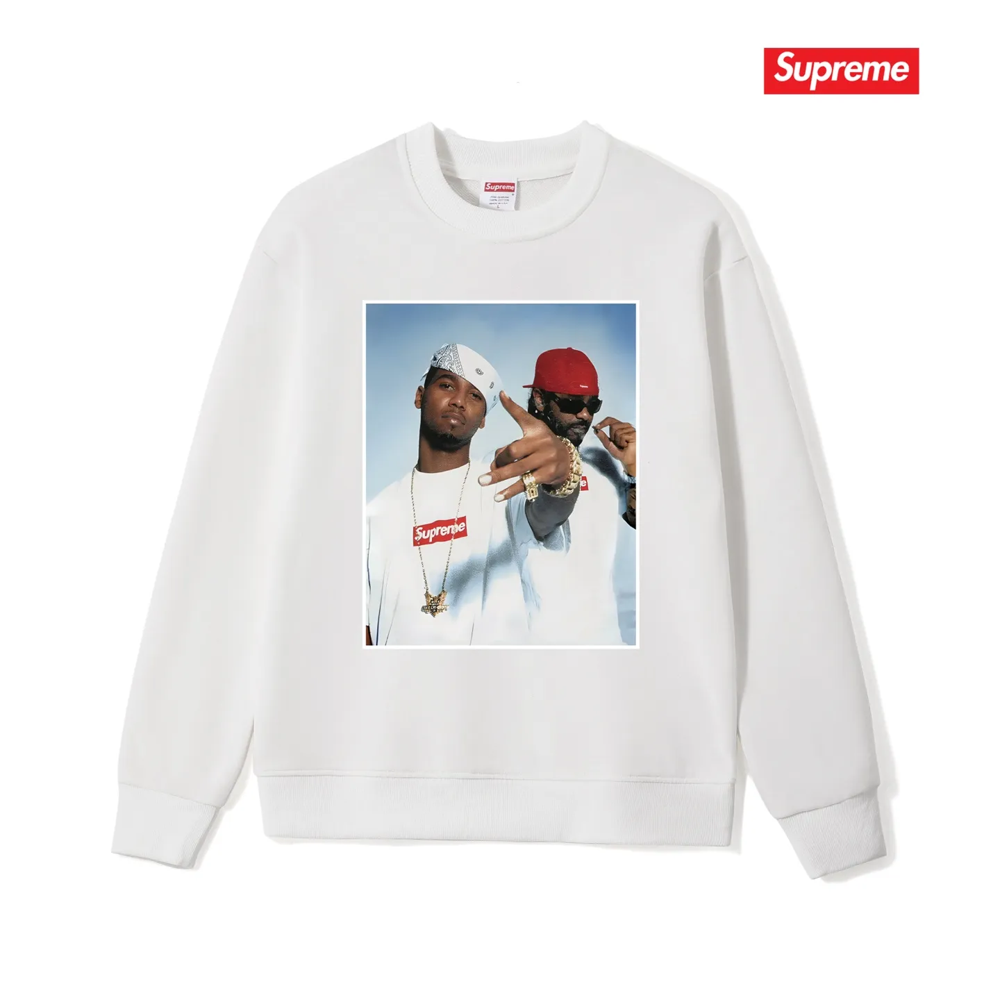 Style number S1191 #terry p150💰 plus velvet 160💰 Sup's new Komit Frog Tyson Mafia round neck sweatshirt Made of 400 grams of large terry (drop shoulder large version) fabric, soft texture and no pilling Imported environmentally friendly printing glue The pattern is bright and three-dimensional Quality 💥 Unisex style The upper body is trendy Color: black white gray Size: S M L XL XXL