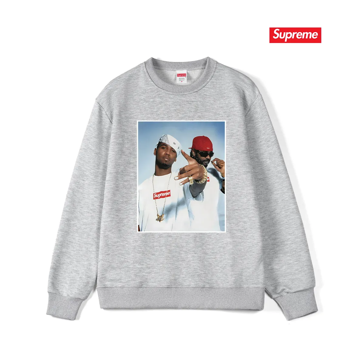 Style number S1191 #terry p150💰 plus velvet 160💰 Sup's new Komit Frog Tyson Mafia round neck sweatshirt Made of 400 grams of large terry (drop shoulder large version) fabric, soft texture and no pilling Imported environmentally friendly printing glue The pattern is bright and three-dimensional Quality 💥 Unisex style The upper body is trendy Color: black white gray Size: S M L XL XXL