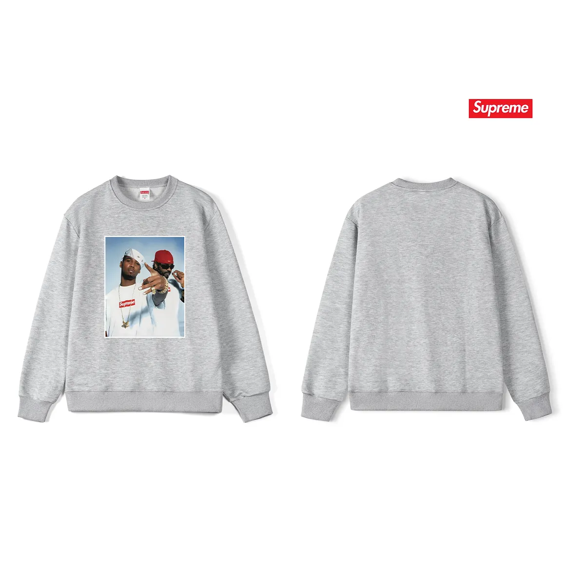 Style number S1191 #terry p150💰 plus velvet 160💰 Sup's new Komit Frog Tyson Mafia round neck sweatshirt Made of 400 grams of large terry (drop shoulder large version) fabric, soft texture and no pilling Imported environmentally friendly printing glue The pattern is bright and three-dimensional Quality 💥 Unisex style The upper body is trendy Color: black white gray Size: S M L XL XXL