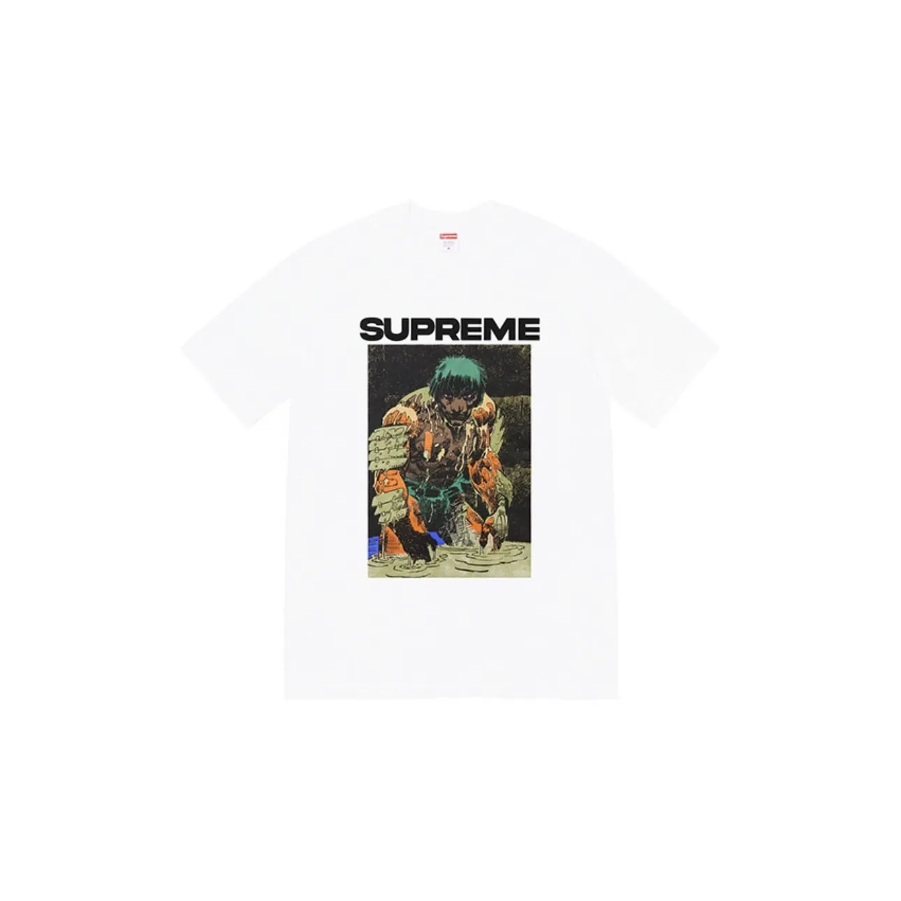 #S26 P110💰 Supreme SS23 Week9 RONIN TEE werewolf pattern printed short-sleeved T-shirt. The same style for men and women is made of 260g combed cotton double yarn. From fabrics to accessories, all three standards are complete and follow ZP. Imported Matsui company’s slurry printing will never crack. The whole piece is made of three-needle five-thread technology. The collar-shoulder seam-sleeve seam is double-lined, which looks more three-dimensional and textured. The same process as the original version, classic version Feel free to compare zp. The whole piece adopts three-needle five-thread craftsmanship. The neckline-shoulder seam-sleeve seam is double-threaded, which looks more three-dimensional and textured.) It has the same craftsmanship as the authentic original, classic version. Color: Black White Brown Size: S M L XL XXL
