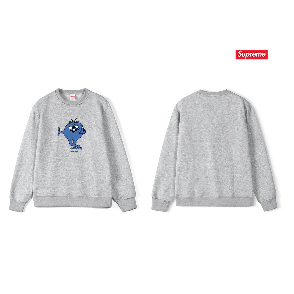 Style No. S1210 #terry p150💰 Plus velvet 160💰 SS24 trendy brand SUP funny boy round neck sweatshirt Made of 400 grams of large terry (drop shoulder large version) fabric, soft texture and no pilling Imported environmentally friendly printing glue The pattern is bright and three-dimensional Quality💥Same style for men and women The upper body is trendy Color: black white gray Size: S M L XL XXL
