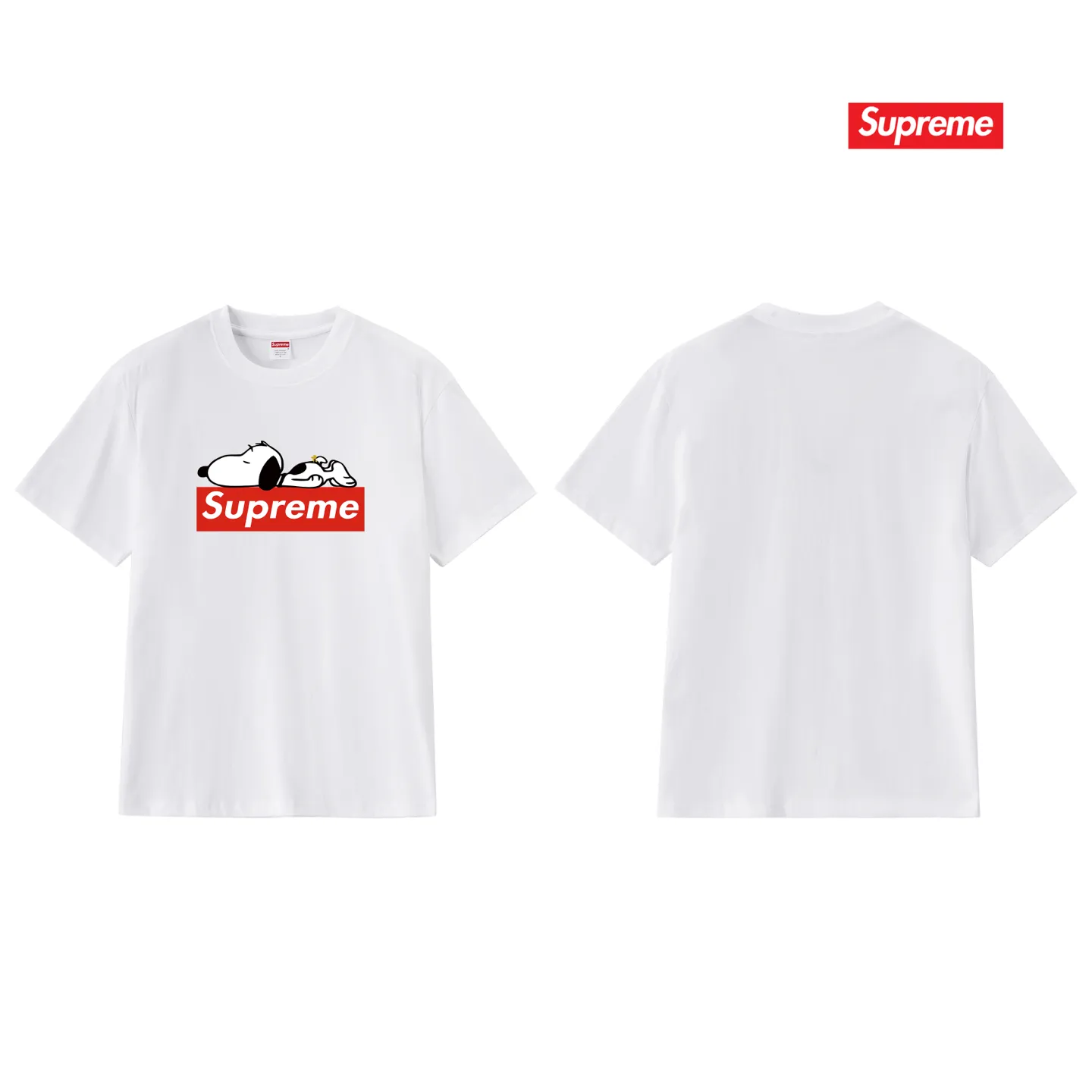 S166 P110💰 Sup Internet celebrity Snoopy printed cotton short-sleeved American men and women retro summer round neck loose half-sleeved couple T-shirt trendy Loose version Made of 260 grams of combed cotton double yarn, all three standards are complete from fabrics to accessories ZP Imported Matsui company slurry printing will never crack The whole piece adopts three-needle five-thread technology (collar-shoulder seam-sleeve seam double line, looks more three-dimensional and textured) consistent with the original version, classic version Feel free to compare zp. The whole piece adopts three-needle five-thread craftsmanship (neckline-shoulder seam-sleeve seam double thread, which looks more three-dimensional and textured). It has the same craftsmanship as the original original, classic version. Color: black, white, light gray, navy blue, pink. Size: S M L XL XXL