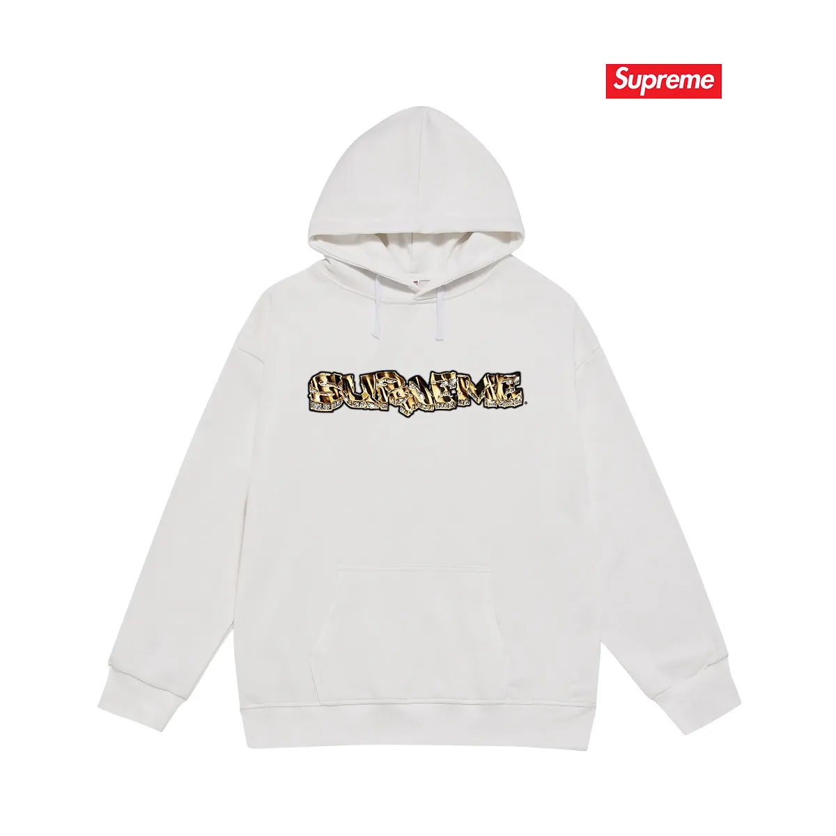 Style No. S2239 #terry P160💰 Velvet P170💰 Supreme Week 18 Diamond Tee Diamond Logo hooded sweatshirt Made of 400g large terry 430g silver fox velvet (drop shoulder large version) fabric, soft texture and no pilling Imported environmentally friendly printing glue The pattern is bright and three-dimensional Quality 💥Same style for men and women The upper body is trendy Color: black white gray Size: S M L XL XXL