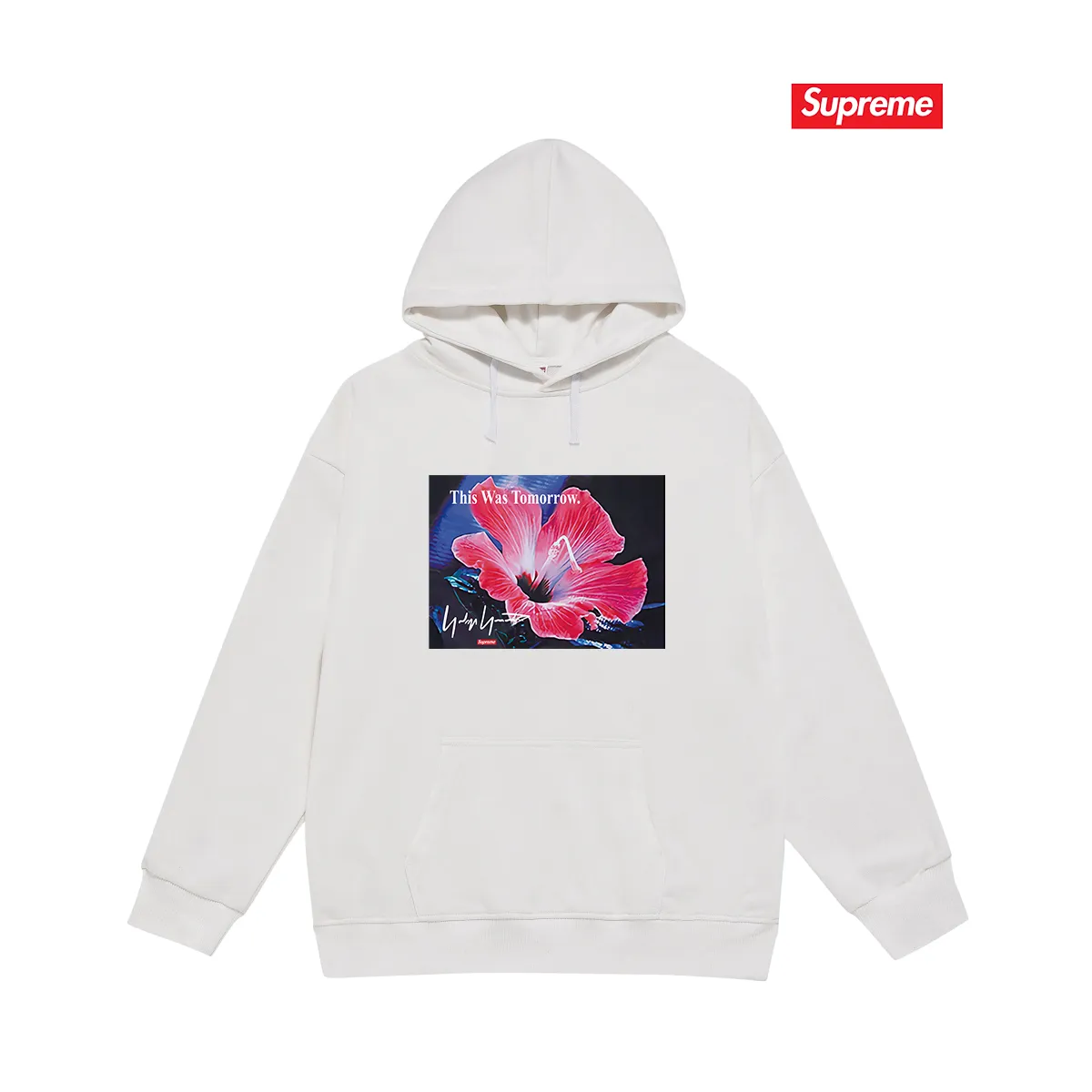 Style No. S2121 #Terry P160💰 Velvet P170💰 Supreme Yohji Yamamoto co-branded floral print hooded sweatshirt Made of 400g large terry 430g silver fox velvet (drop shoulder large version) fabric, soft texture and no pilling Imported environmentally friendly printing glue The pattern is bright and three-dimensional Quality 💥Same style for men and women The upper body is trendy Color: black white gray Size: S M L XL XXL