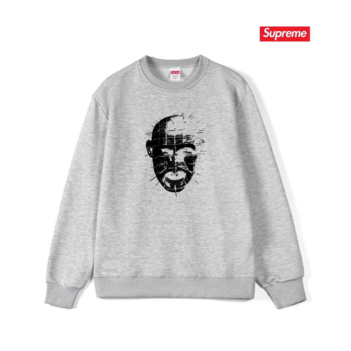 Style No. S1214 #terryp150💰 Plus velvet 160💰 sup street style, trendy and fashionable round neck sweatshirt. Made of 400 grams of large terry (drop shoulder large version) fabric. The texture is soft and non-pilling. Imported environmentally friendly printing glue. The pattern is bright and three-dimensional. Quality💥Same style for men and women. The upper body is trendy. Color: black white gray Size: S M L XL XXL