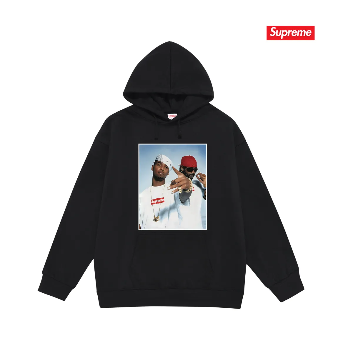 Style number S2191 #terry P160💰 plus velvet P170💰 Sup new Komi Frog Tyson Mafia hooded sweatshirt Made of 400g large terry 430g silver fox velvet (drop shoulder large version) fabric, soft texture and no pilling Imported environmentally friendly printing glue The pattern is bright and three-dimensional Quality 💥Same style for men and women The upper body is trendy Color: black white gray Size: S M L XL XXL