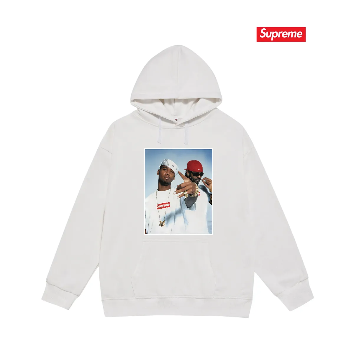 Style number S2191 #terry P160💰 plus velvet P170💰 Sup new Komi Frog Tyson Mafia hooded sweatshirt Made of 400g large terry 430g silver fox velvet (drop shoulder large version) fabric, soft texture and no pilling Imported environmentally friendly printing glue The pattern is bright and three-dimensional Quality 💥Same style for men and women The upper body is trendy Color: black white gray Size: S M L XL XXL