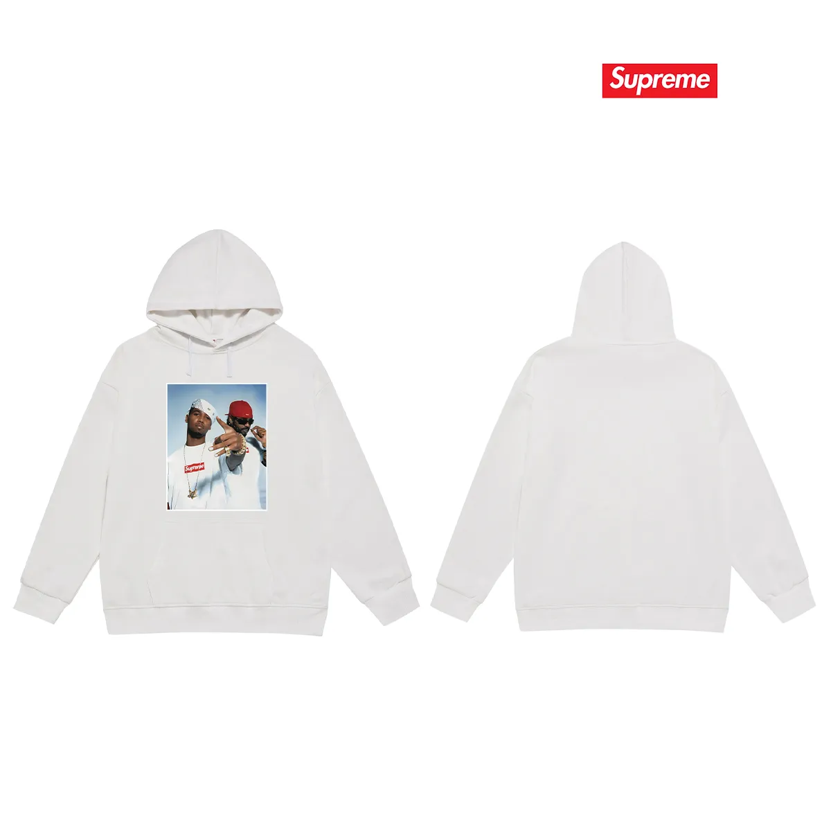 Style number S2191 #terry P160💰 plus velvet P170💰 Sup new Komi Frog Tyson Mafia hooded sweatshirt Made of 400g large terry 430g silver fox velvet (drop shoulder large version) fabric, soft texture and no pilling Imported environmentally friendly printing glue The pattern is bright and three-dimensional Quality 💥Same style for men and women The upper body is trendy Color: black white gray Size: S M L XL XXL