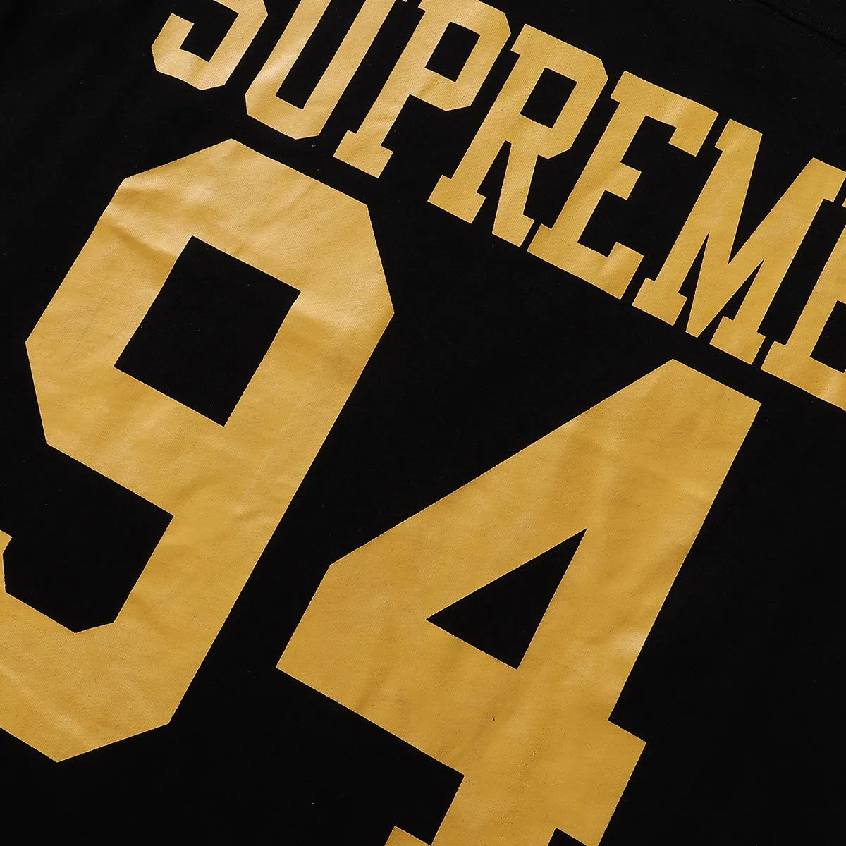 P170 Supreme SS25 WEEK8 Split S/S Football Top patchwork pattern ribbed round neck short-sleeved American fashion football jersey, same style for men and women, black smlxl size shoulder width chest length S 46 52 68 M 47 54 70 L 48 56 72 XL 49 58 74