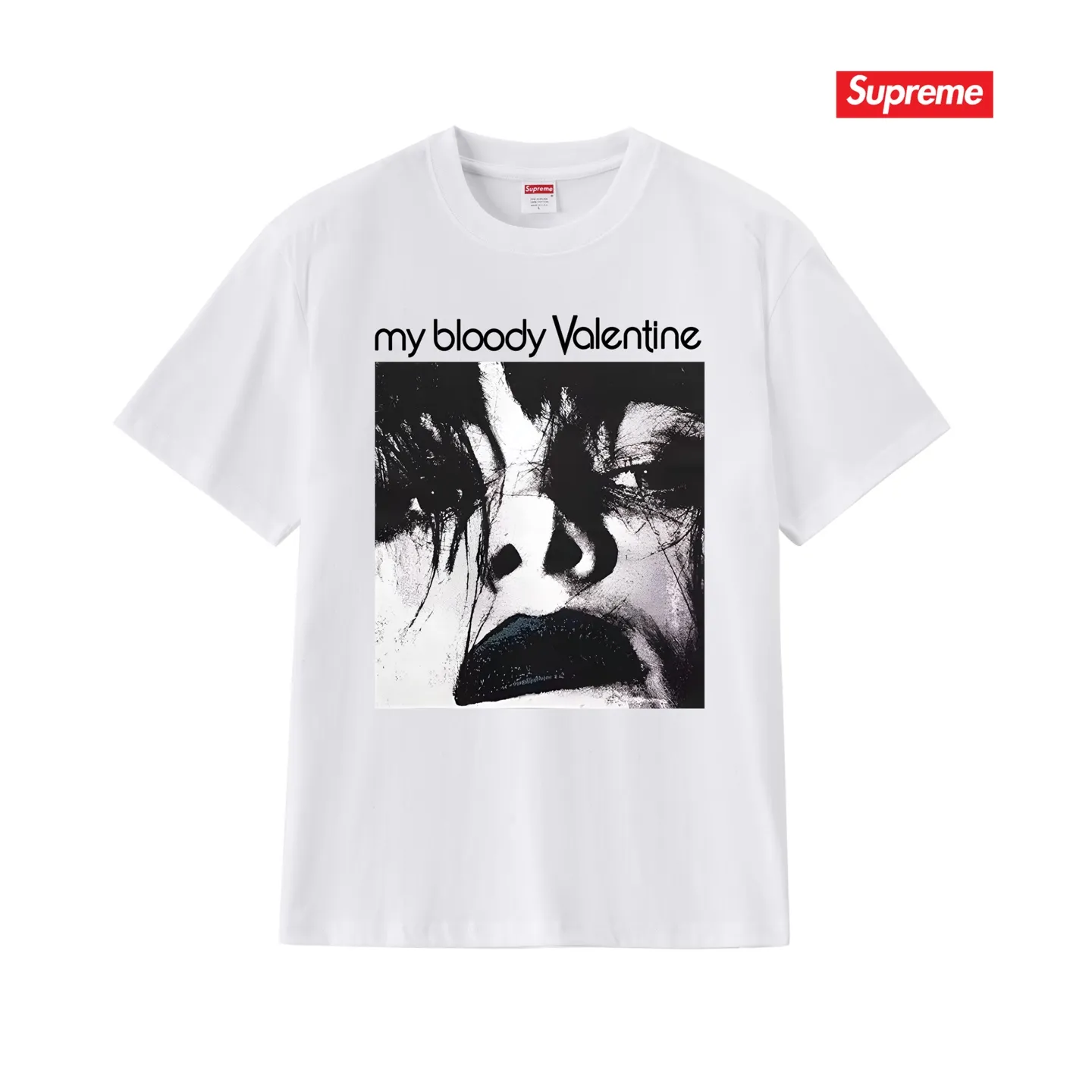 S213 P110💰 Sup music art album round neck short-sleeved T-shirt, same style for men and women, loose fit, made of 260g combed cotton double yarn, all three standards from fabrics to accessories are in compliance with ZP. The slurry printing imported from Matsui Company will never crack. The whole piece is made of three-needle five-thread technology. The neckline-shoulder seam-sleeve seam is double-lined, which looks more three-dimensional and textured.) The same process as the original version, classic version Feel free to compare zp. The whole piece adopts three-needle five-thread craftsmanship (neckline-shoulder seam-sleeve seam double thread, which looks more three-dimensional and textured). It has the same craftsmanship as the original original, classic version. Color: black, white, light gray, pink, navy. Size: S M L XL XXL