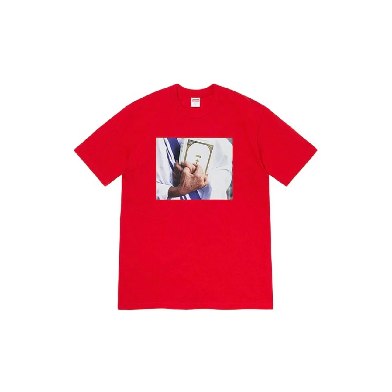 #S31 P110💰 Supreme FW19 Week 7 Bible Tee printed short-sleeved T-shirt. The same style for men and women is made of 260g combed cotton double yarn. From fabrics to accessories, all three standards are complete and follow ZP. The slurry printing imported from Matsui Company will never crack. The whole piece is made of three-needle five-thread technology. The collar-shoulder seam-sleeve seam is double-lined, which looks more three-dimensional and textured.) The same craftsmanship as the original version, classic version Feel free to compare zp. The whole piece adopts three-needle five-thread craftsmanship (neckline-shoulder seam-sleeve seam double thread, which looks more three-dimensional and textured). It has the same craftsmanship as the original original, classic version. Color: white, navy blue, pink, light blue, gray, red. Size: S M L XL XXL