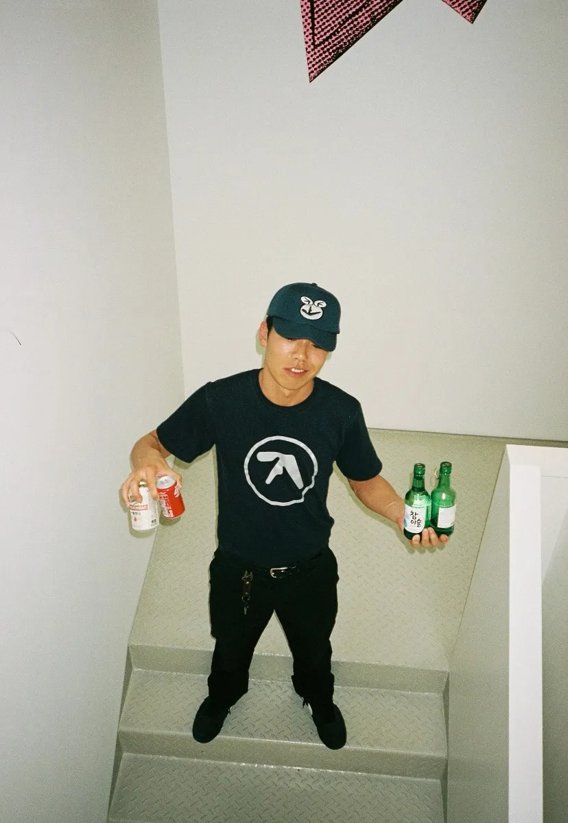 🅿️126 N037 Sup Aphex Twin 6-Panel joint album cover embroidered 6-panel baseball cap black royal blue