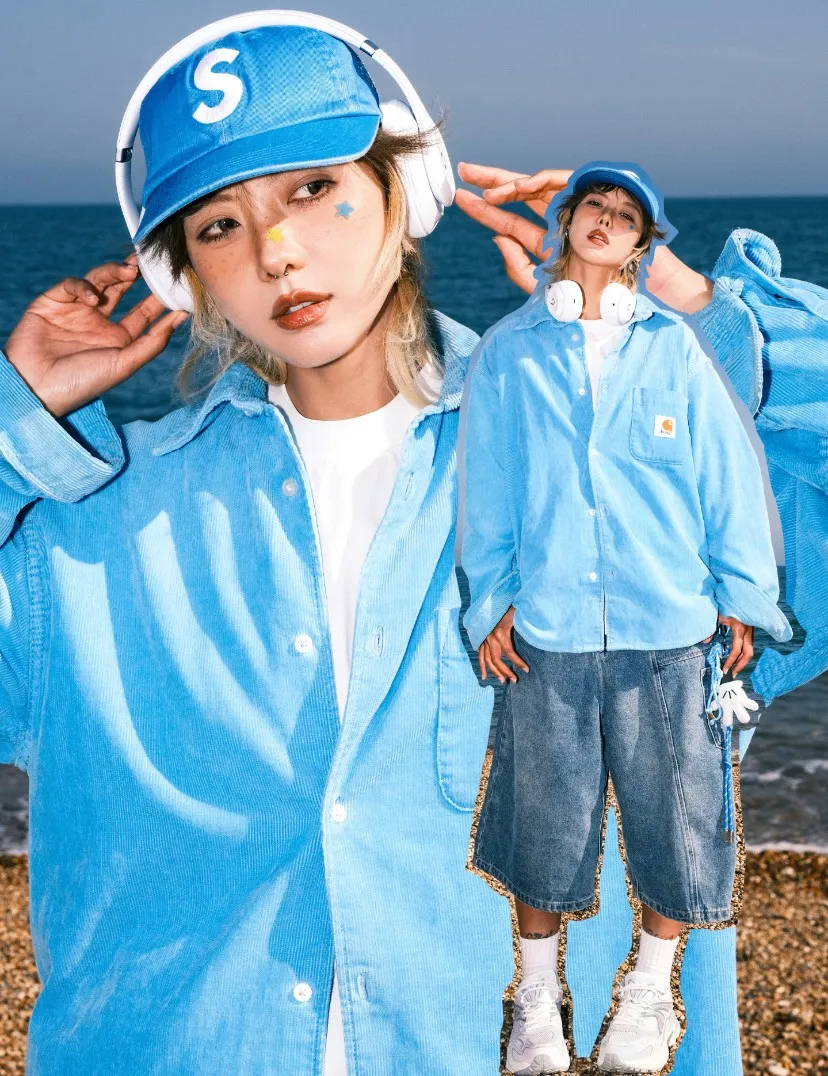 N142💰p136 Sup 90SS Pigment Coated S Logo 6-Panel Large S embroidery washed distressed peaked baseball cap black off-white green blue red
