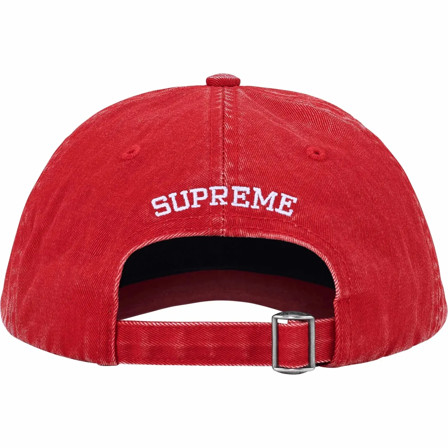 N142💰p136 Sup 90SS Pigment Coated S Logo 6-Panel Large S embroidery washed distressed peaked baseball cap black off-white green blue red